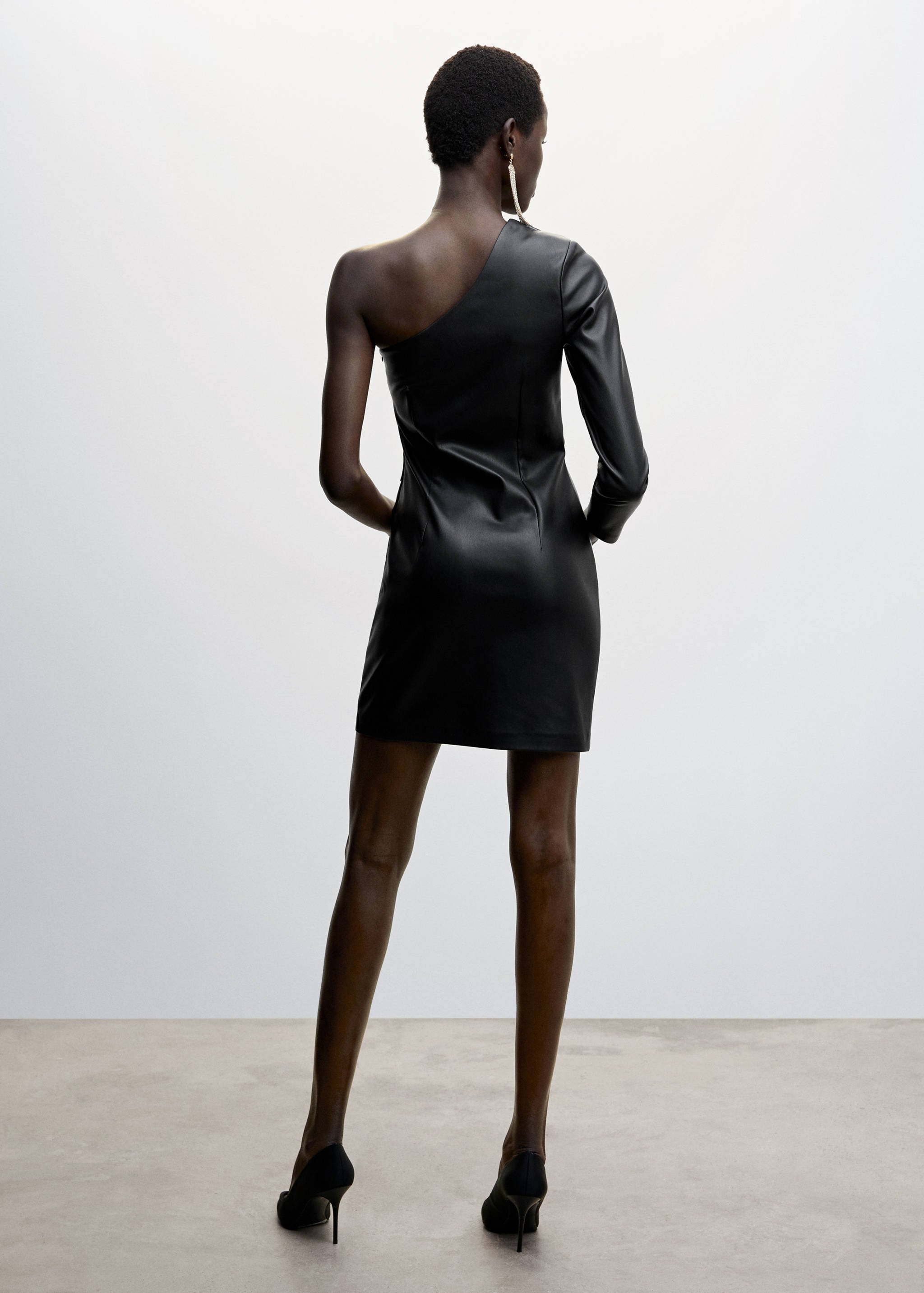 Vestido asimétrico efecto piel - Reverso del artículo