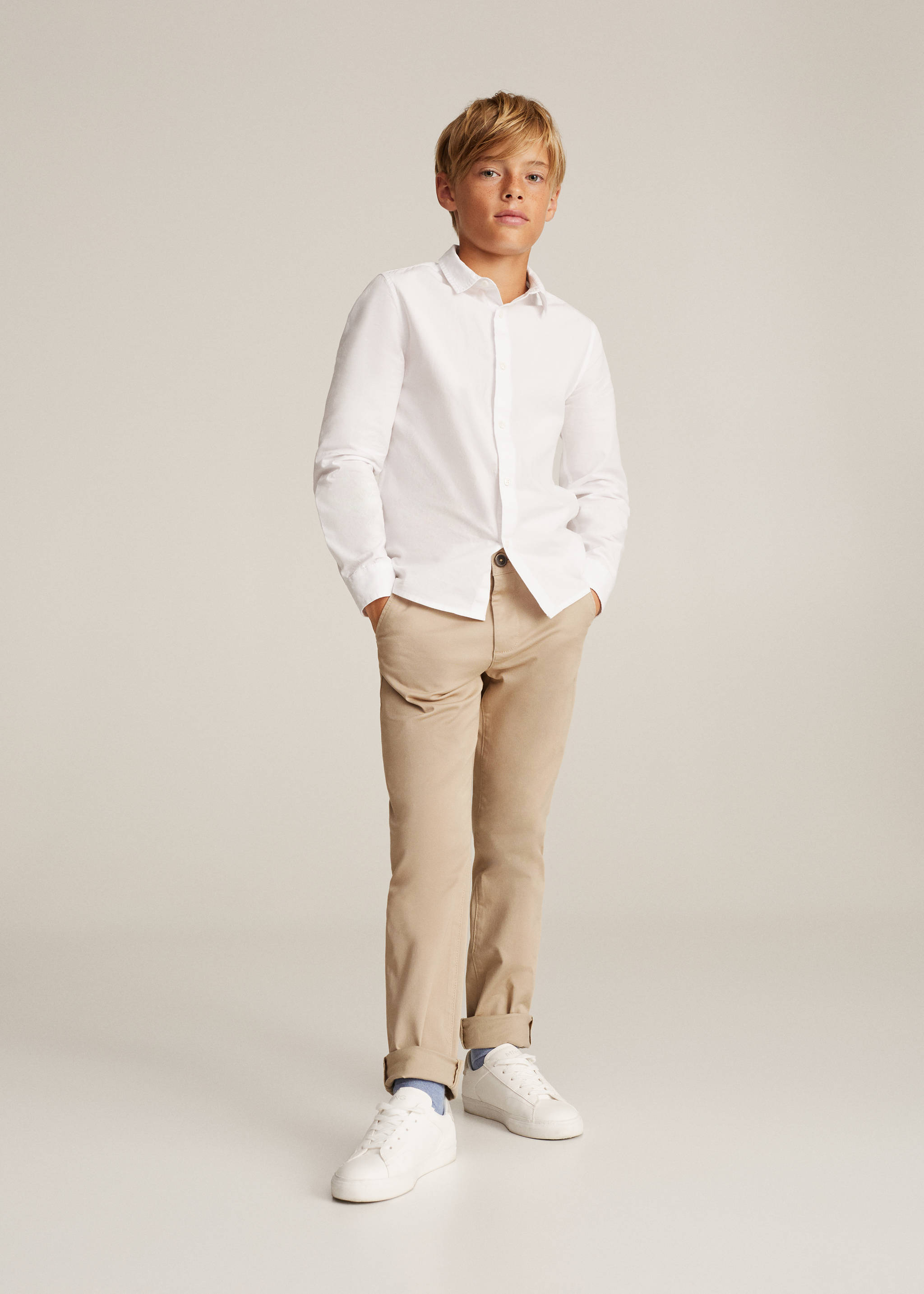 Essential cotton-blend shirt - General plane