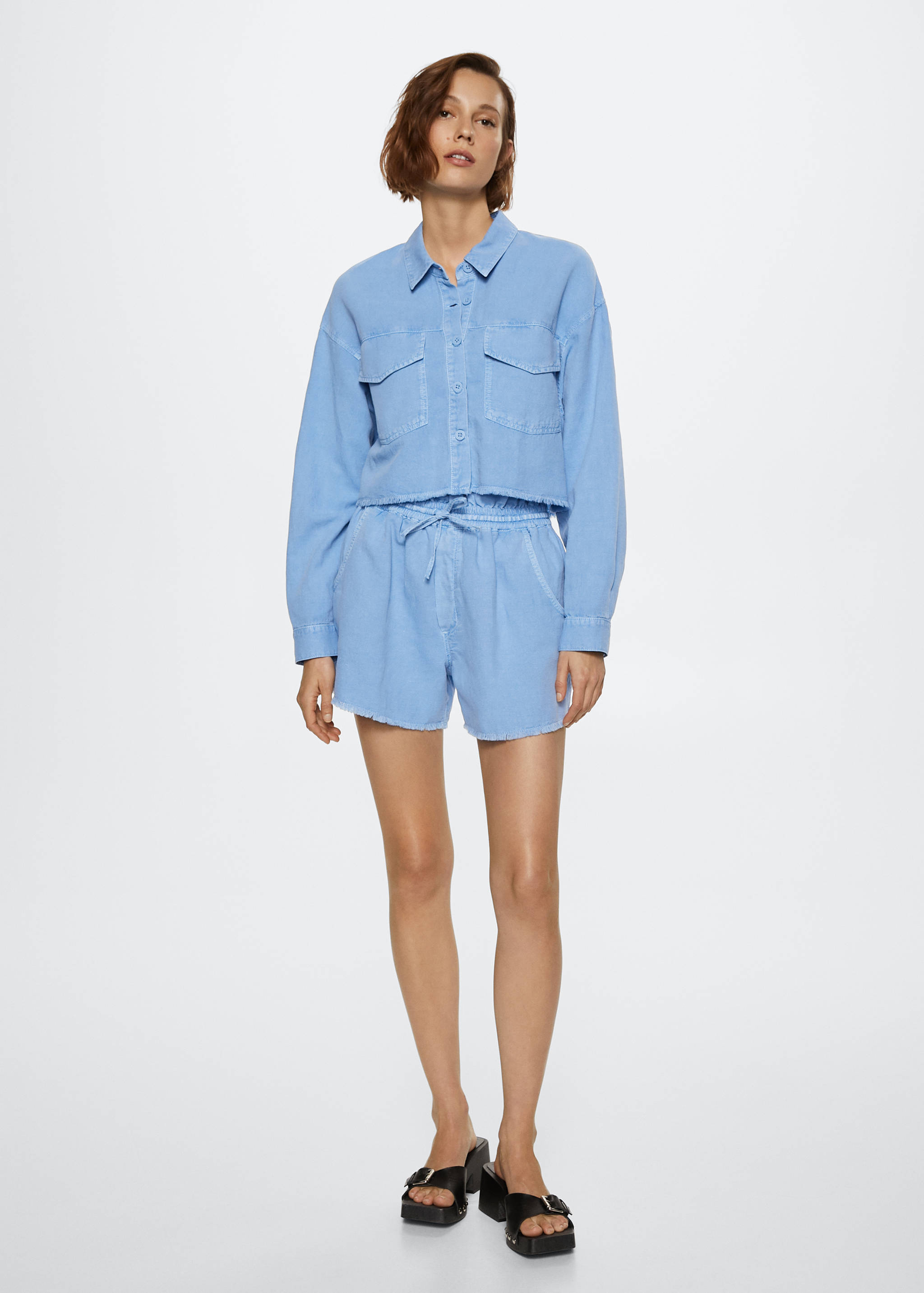 Hemd aus Baumwoll-/Leinengemisch - Allgemeine Ansicht