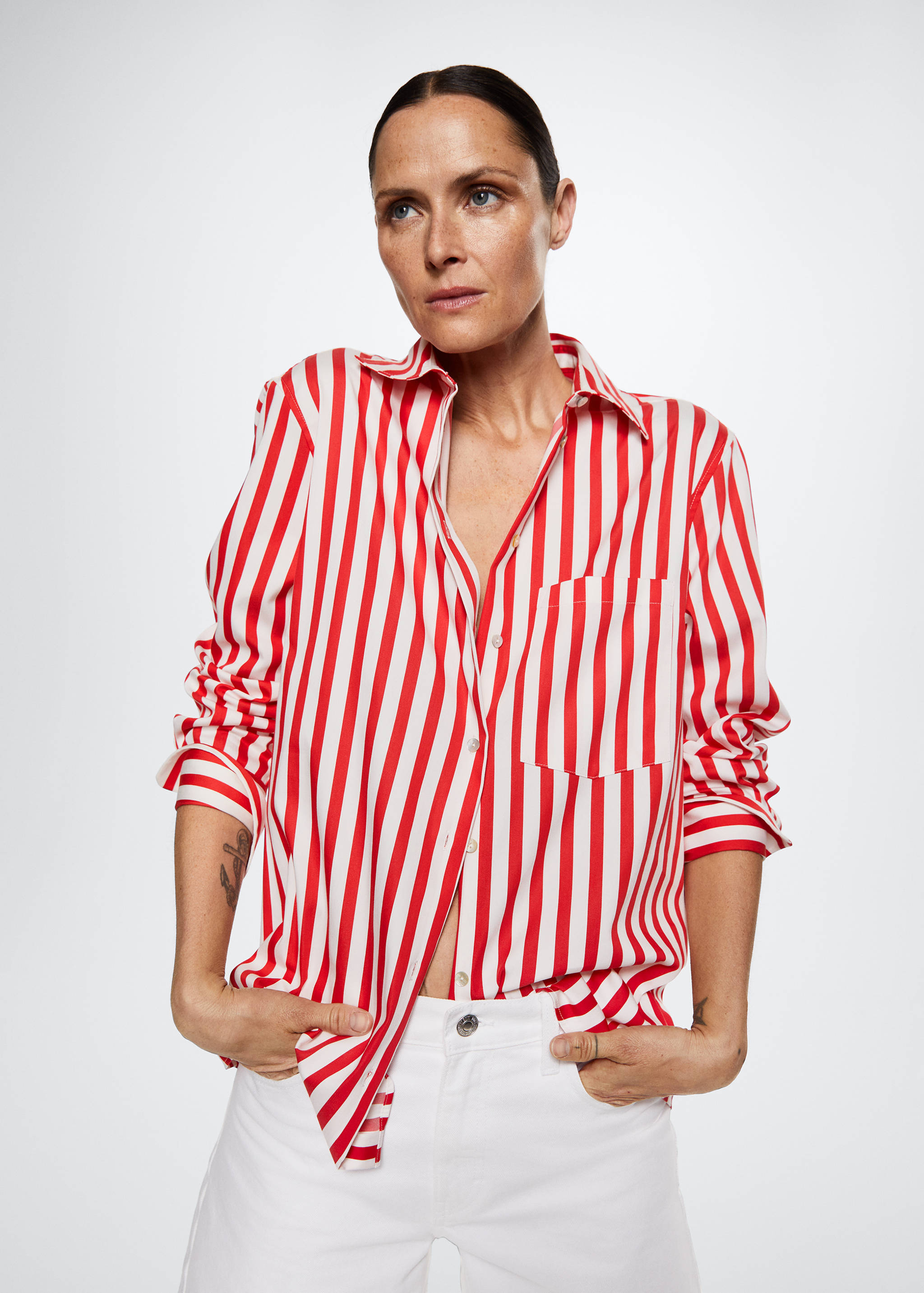 Striped cotton shirt - Medium plane