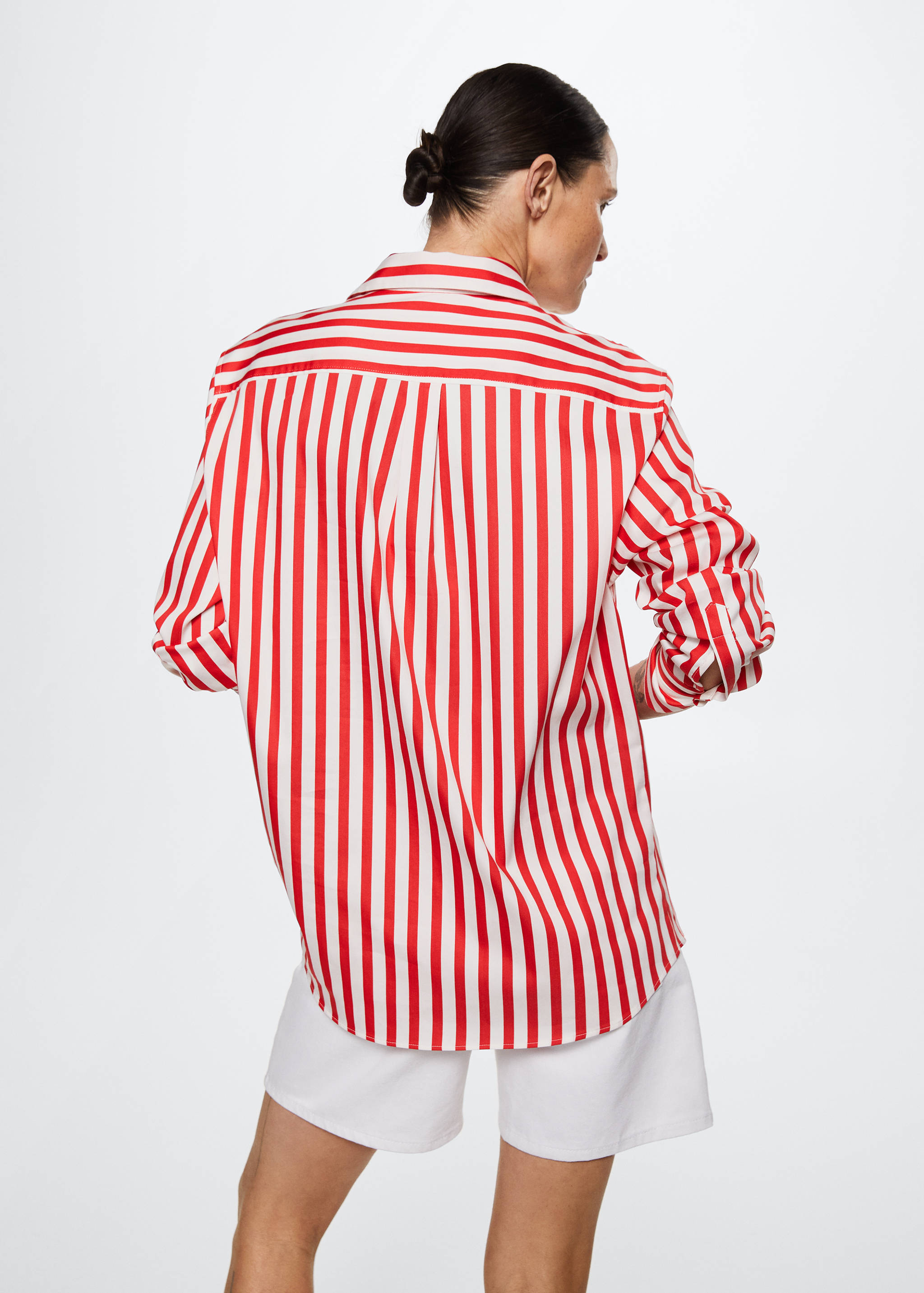 Striped cotton shirt - Reverse of the article