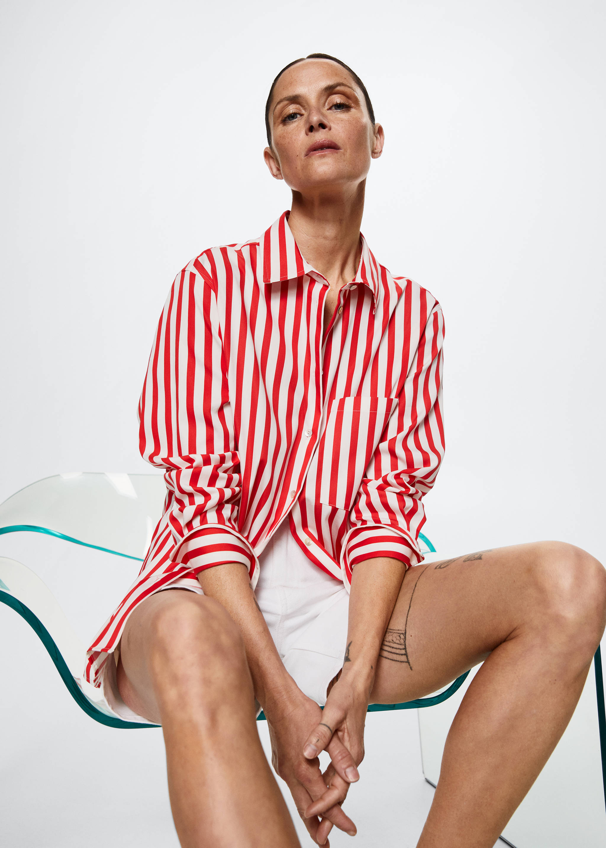 Striped cotton shirt - Details of the article 2