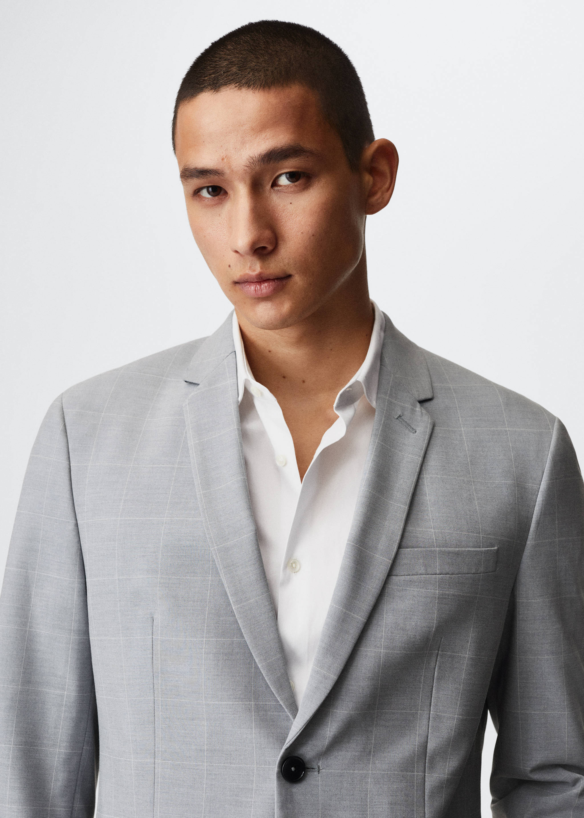 Americana vestir súper slim fit quadres - Detall de l'article 1