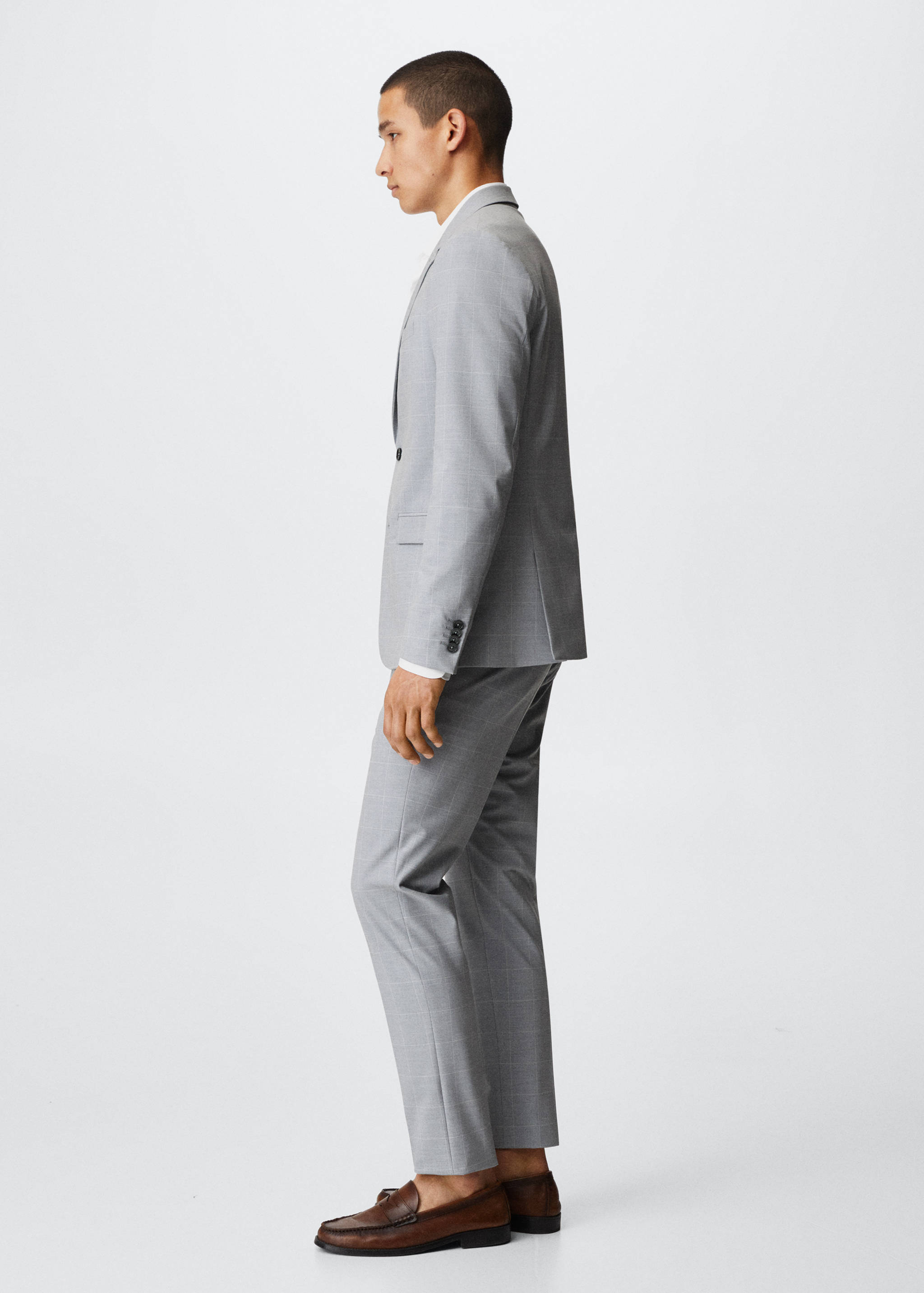 Americana vestir súper slim fit quadres - Detall de l'article 2