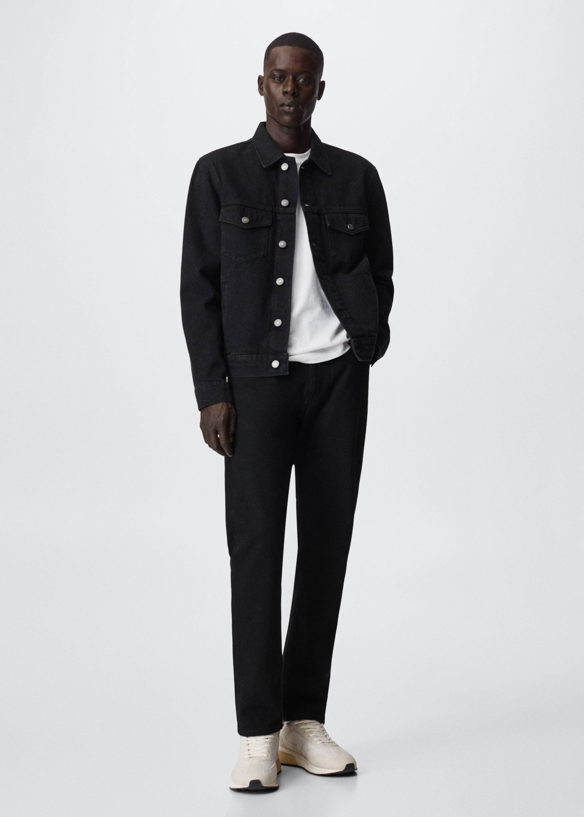 Pocketed denim jacket - General plane