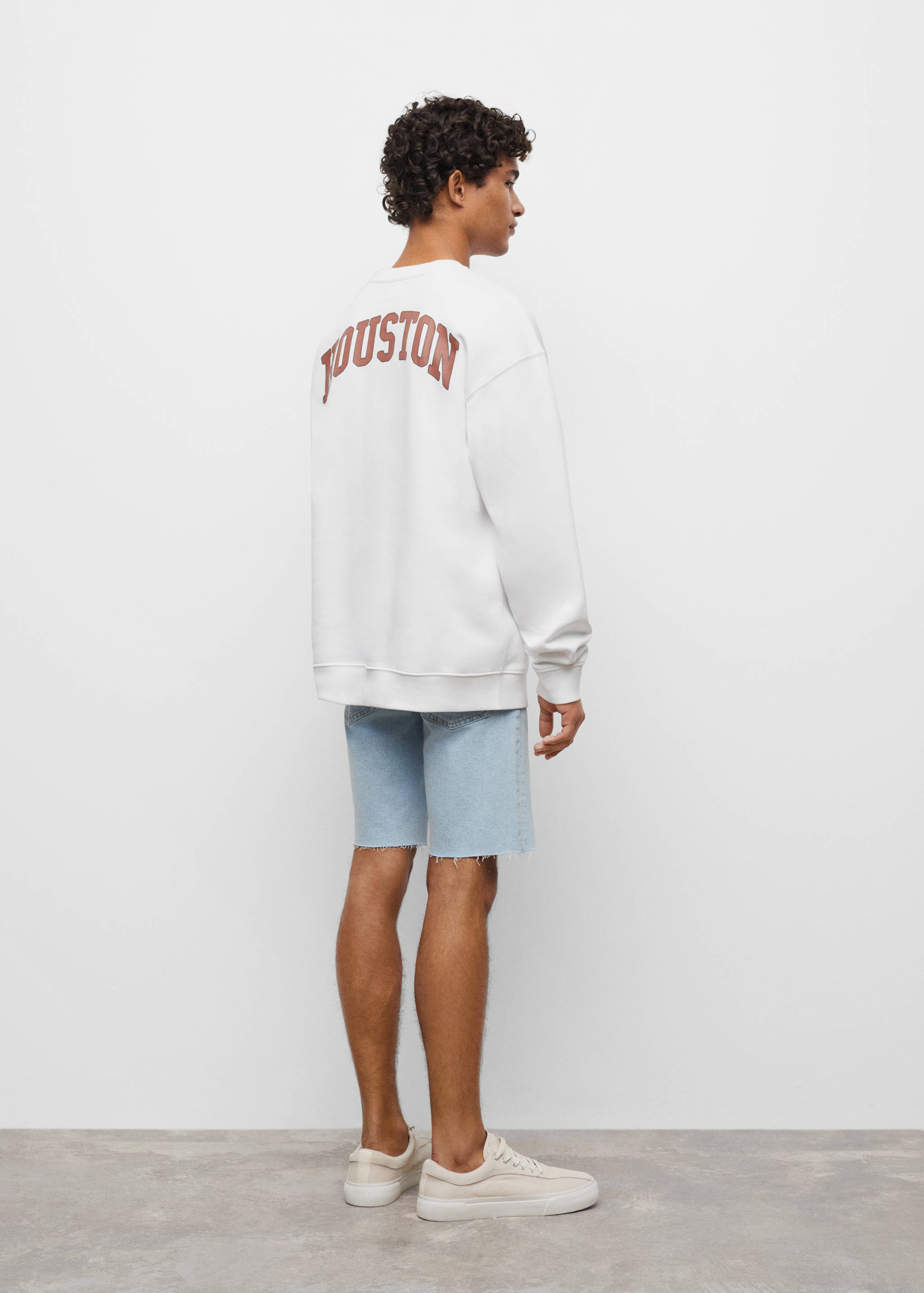 Message cotton sweatshirt - Reverse of the article