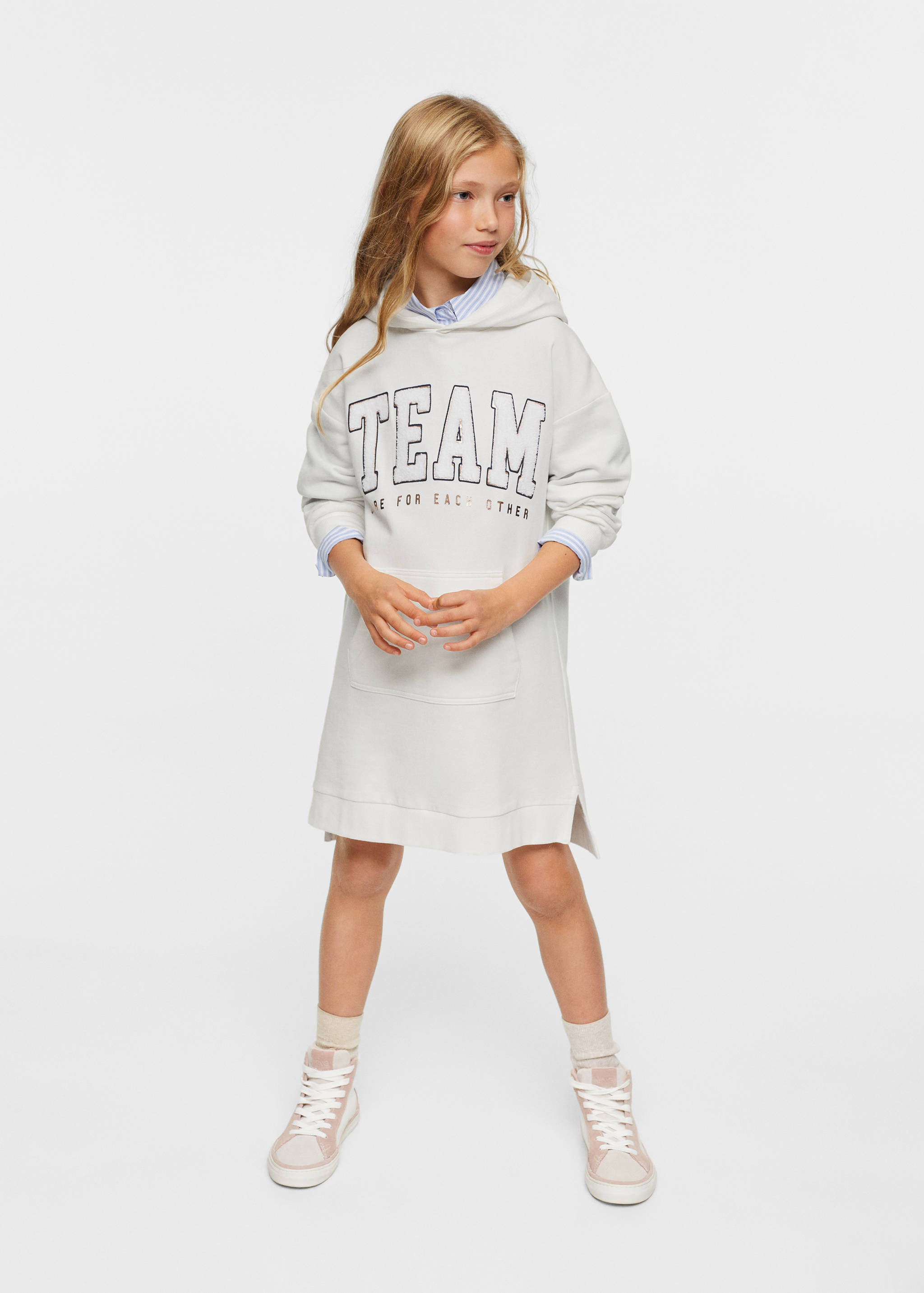 Message sweatshirt dress - General plane