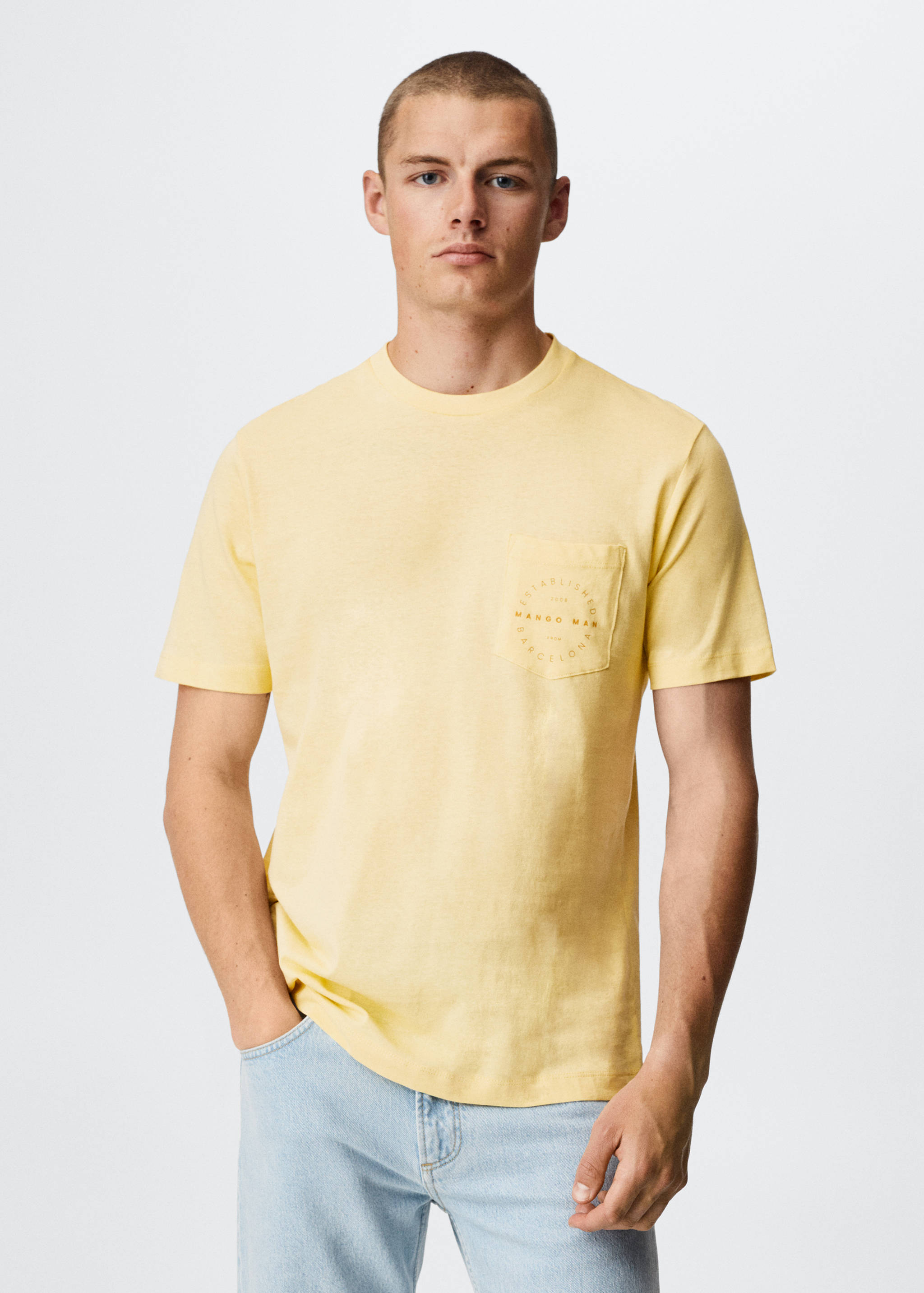 Samarreta butxaca logo - Pla mig