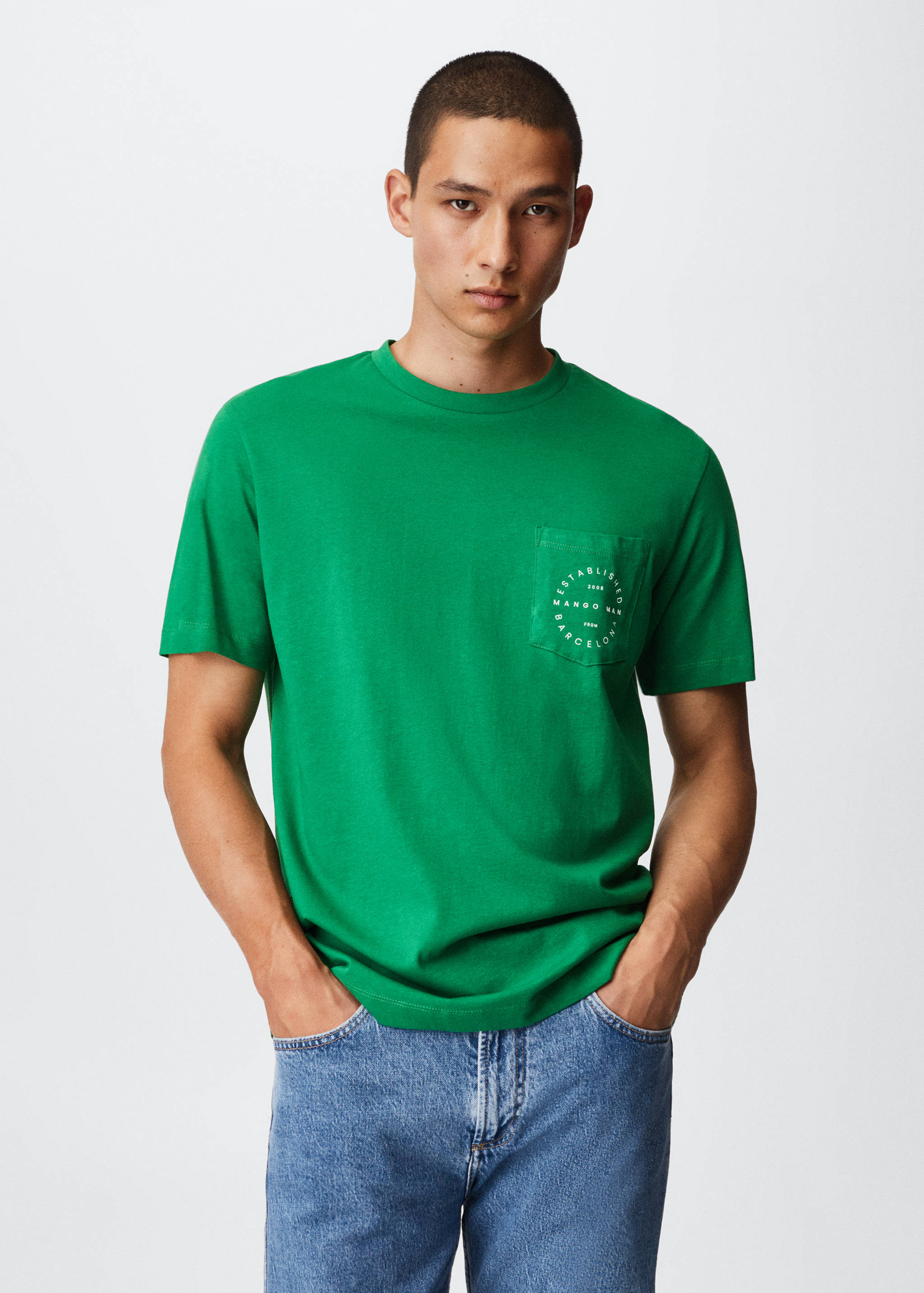 Samarreta butxaca logo - Pla mig