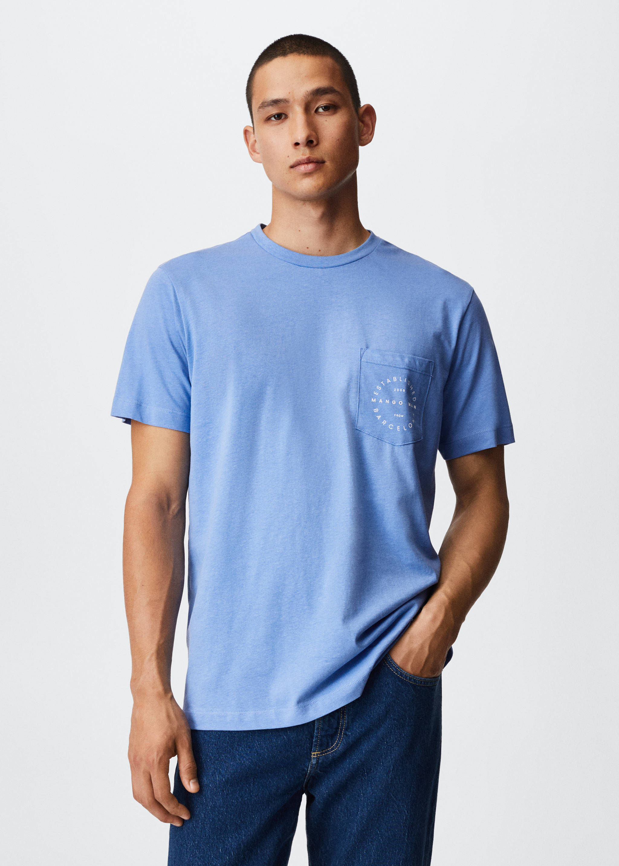 Samarreta butxaca logo - Pla mig