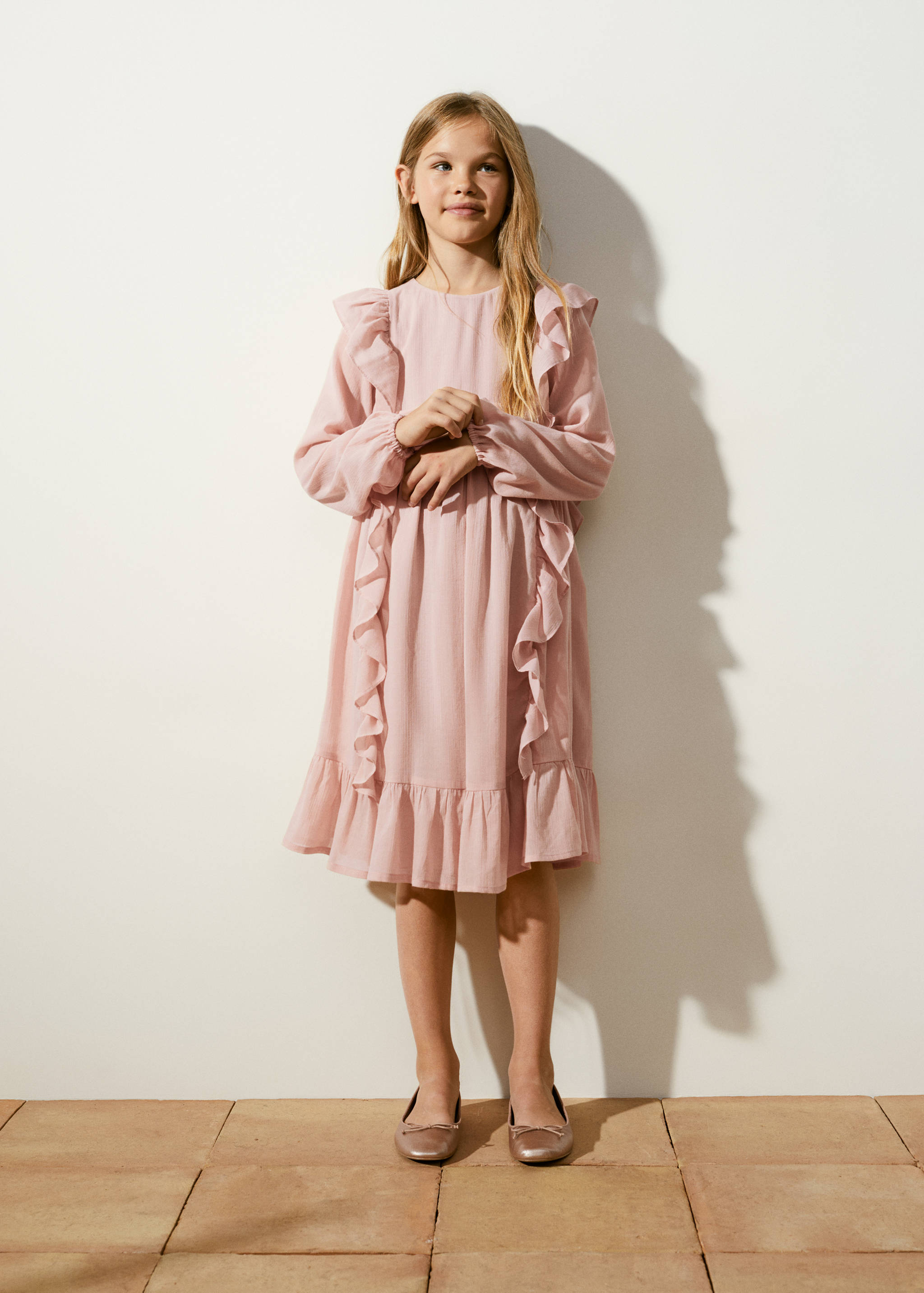 Frill cotton dress - General plane