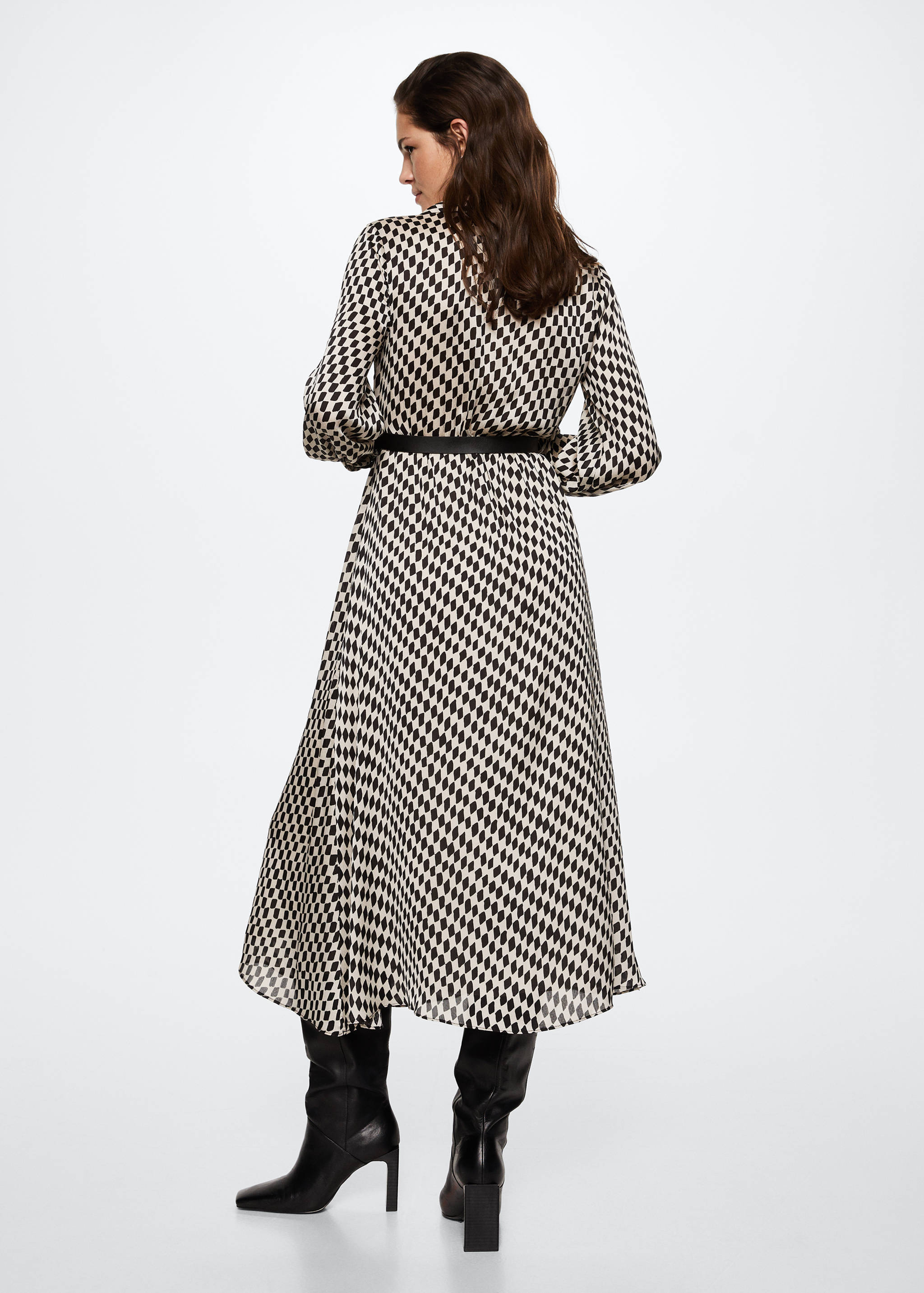 Rhombus pattern dress - Reverse of the article