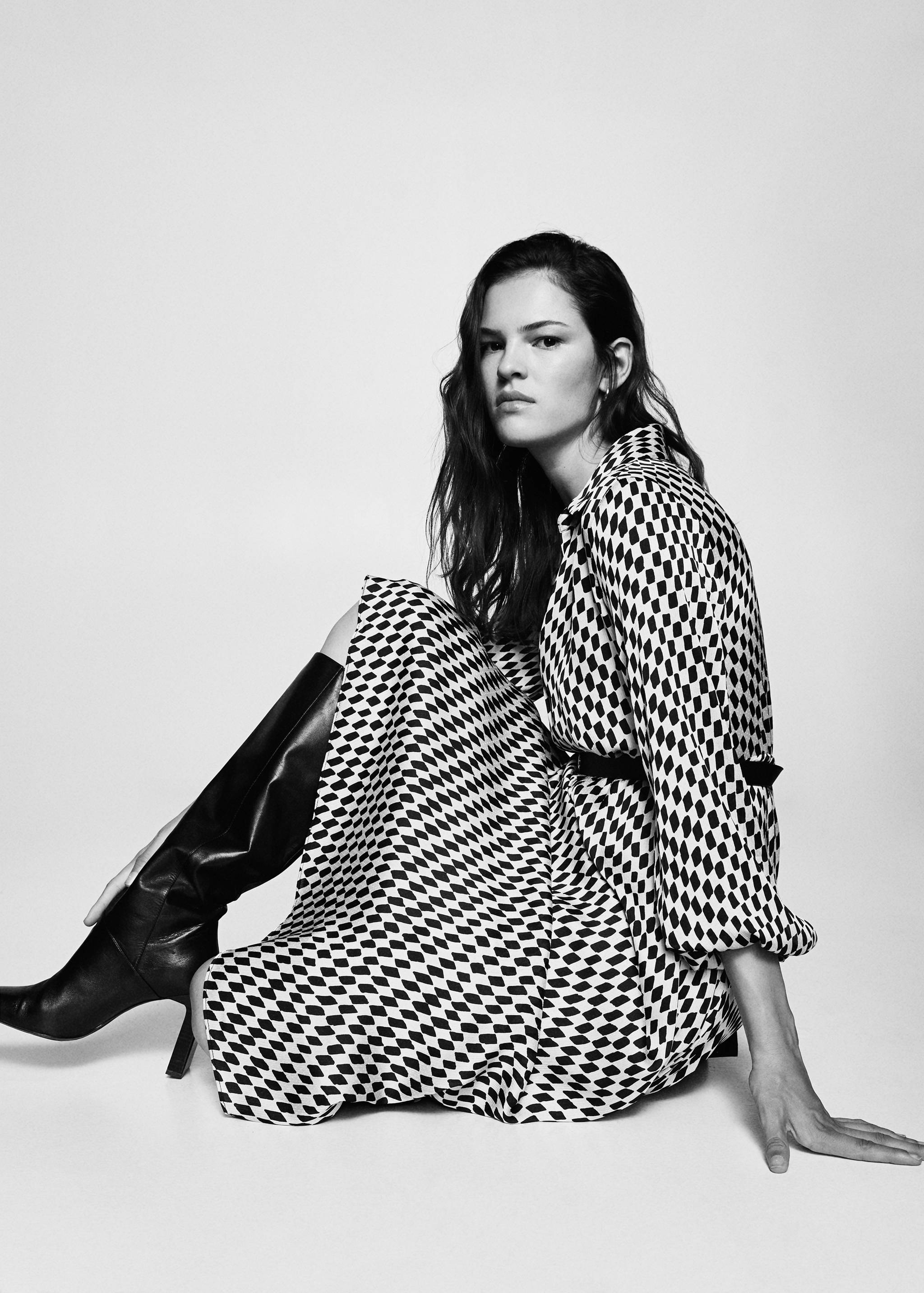 Rhombus pattern dress - Details of the article 2