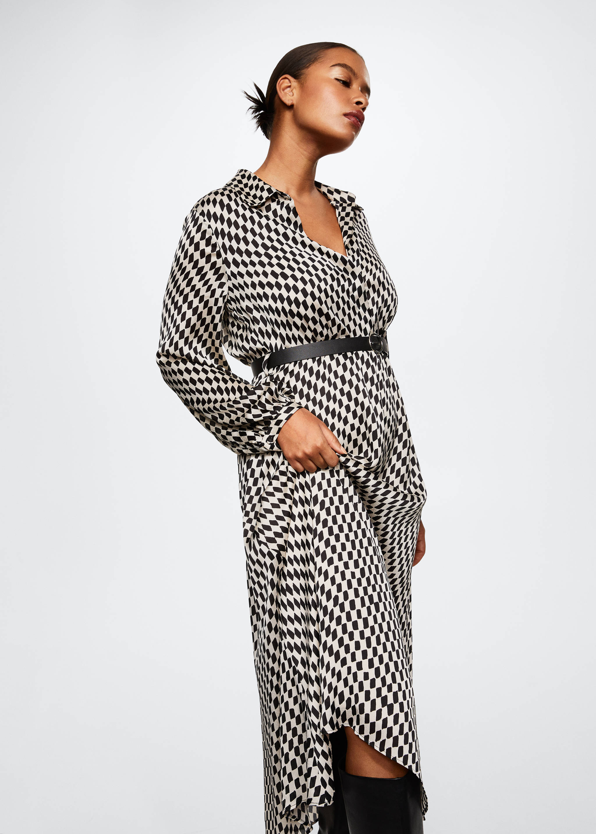 Rhombus pattern dress - Details of the article 5