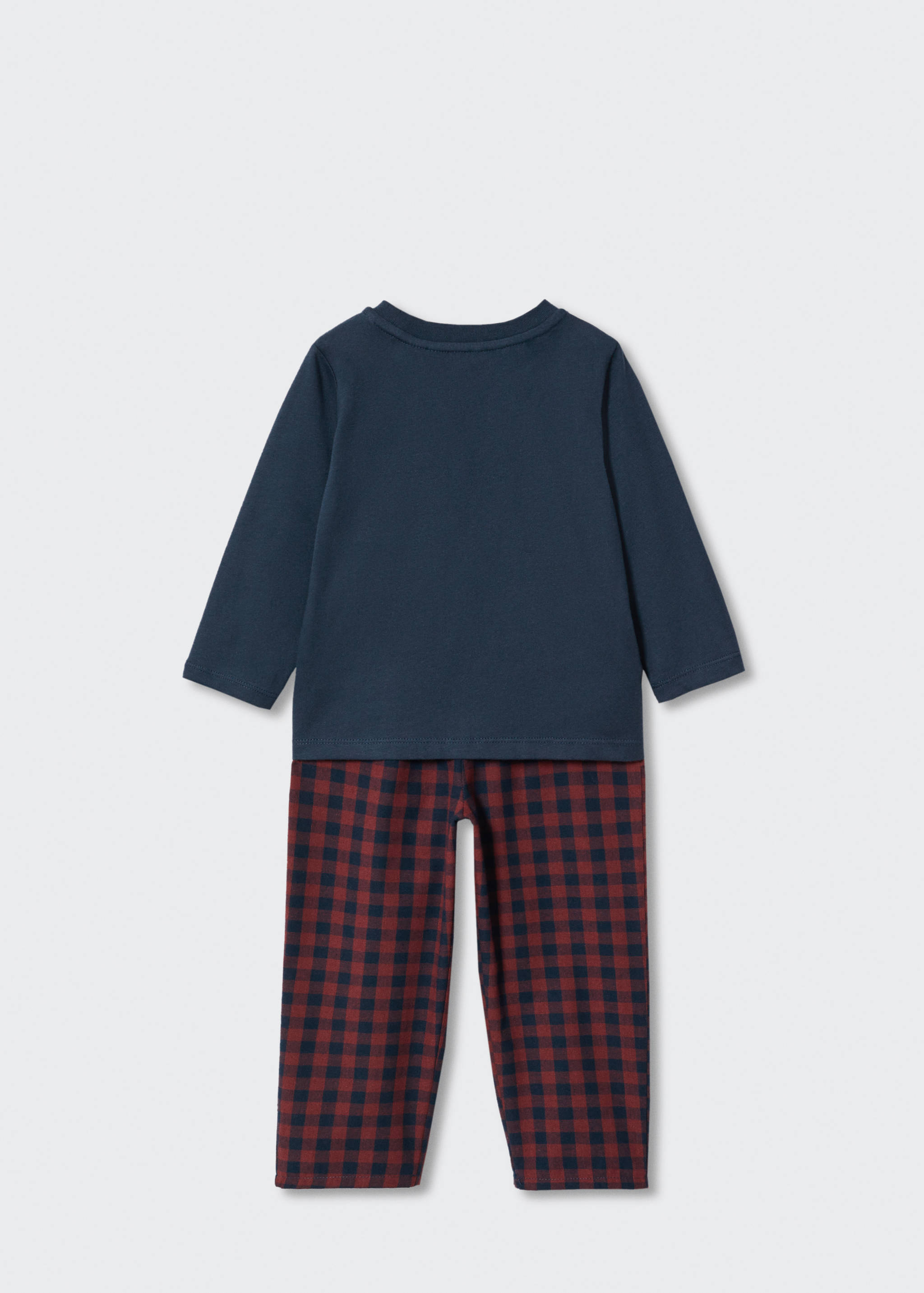 Pijama dos piezas largo cuadros - Reverso del artículo
