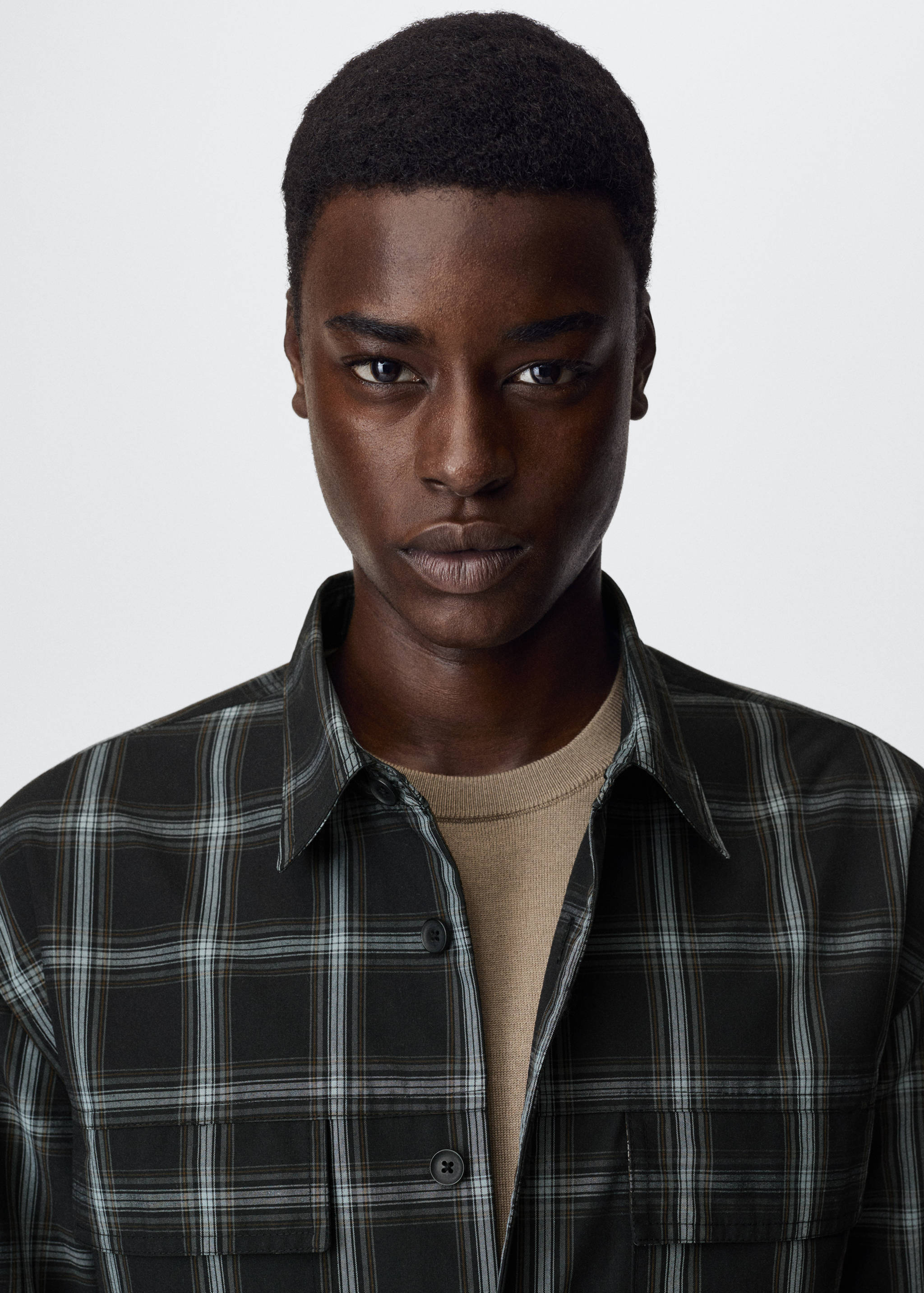 Πουκάμισο overshirt καρό τσέπες - Λεπτομέρεια του προϊόντος 1