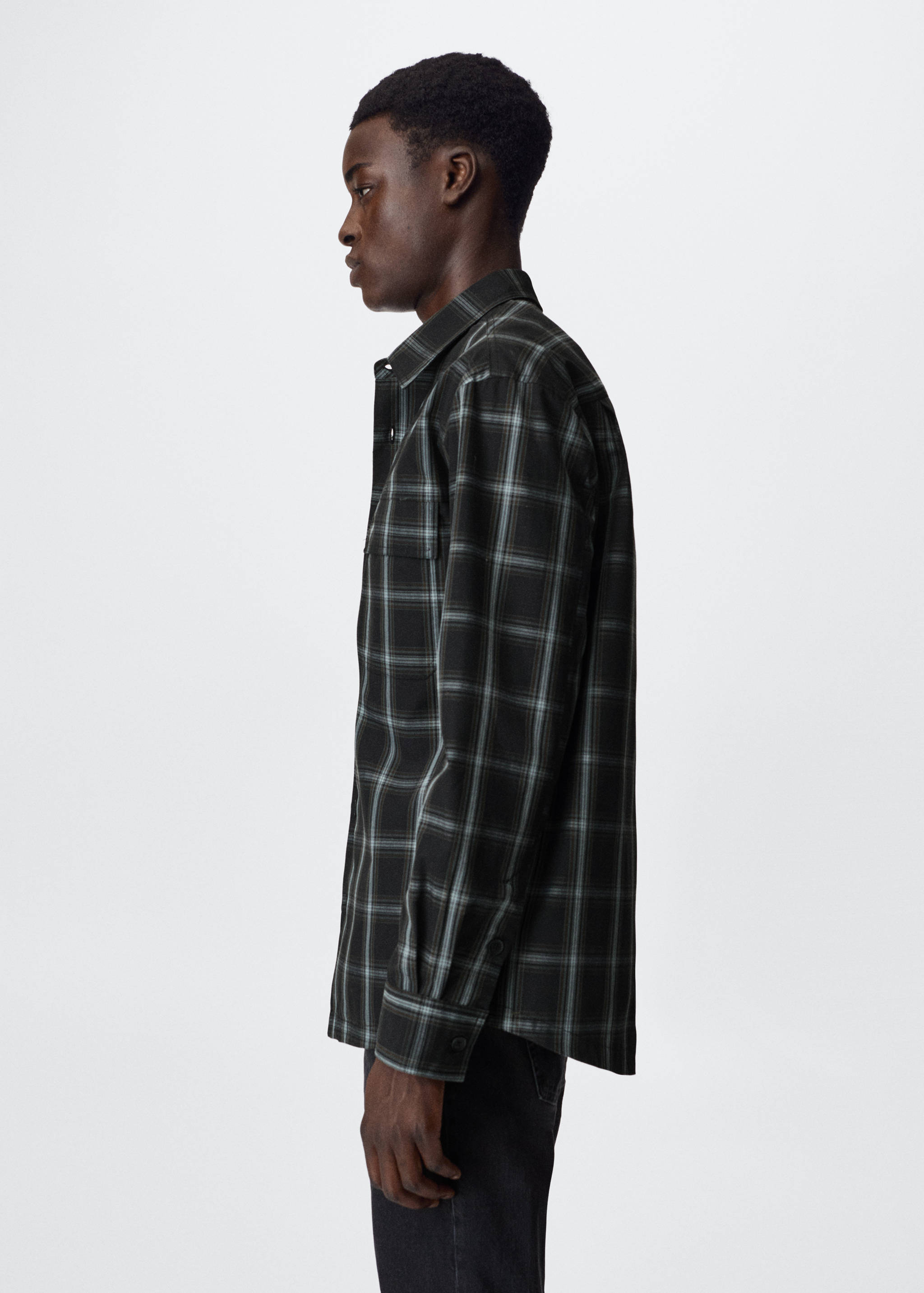 Πουκάμισο overshirt καρό τσέπες - Λεπτομέρεια του προϊόντος 2