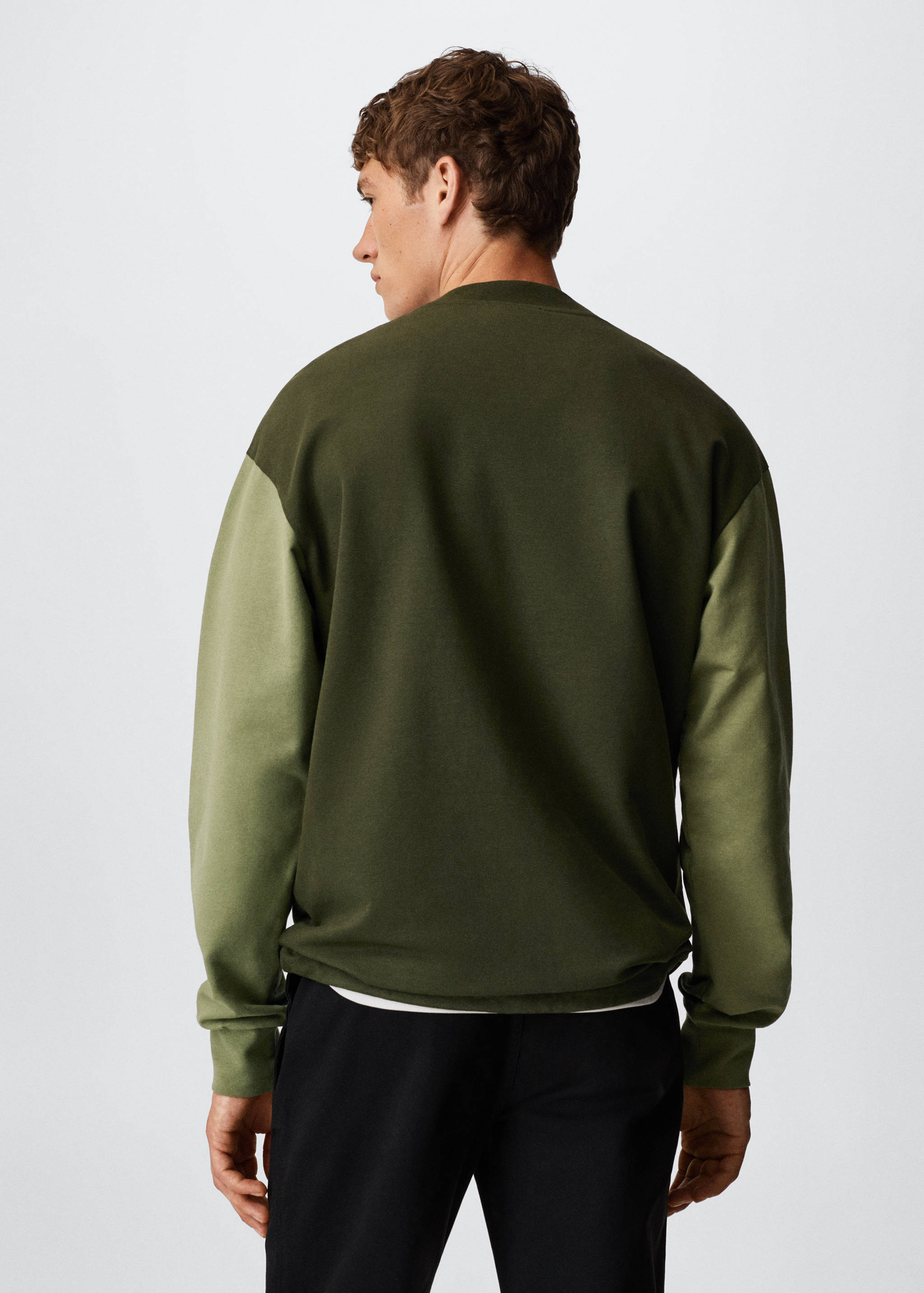 Sudadera algodón contraste - Reverso del artículo