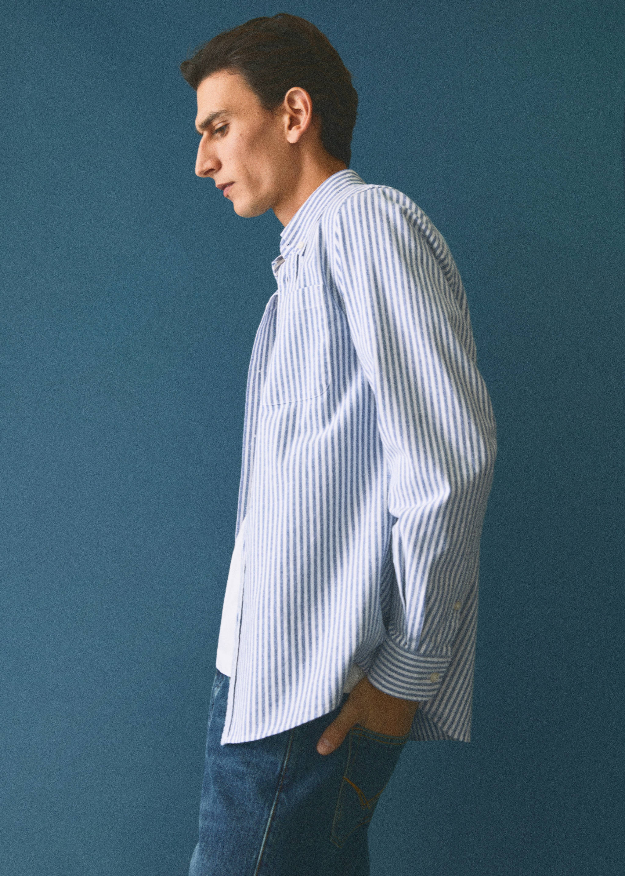 Chemise regular-fit coton rayures - Détail de l'article 5