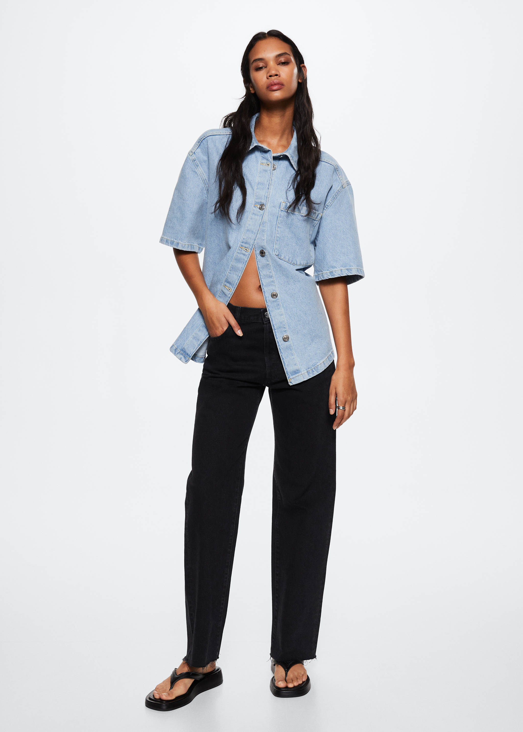 High-waisted wideleg jeans - General plane