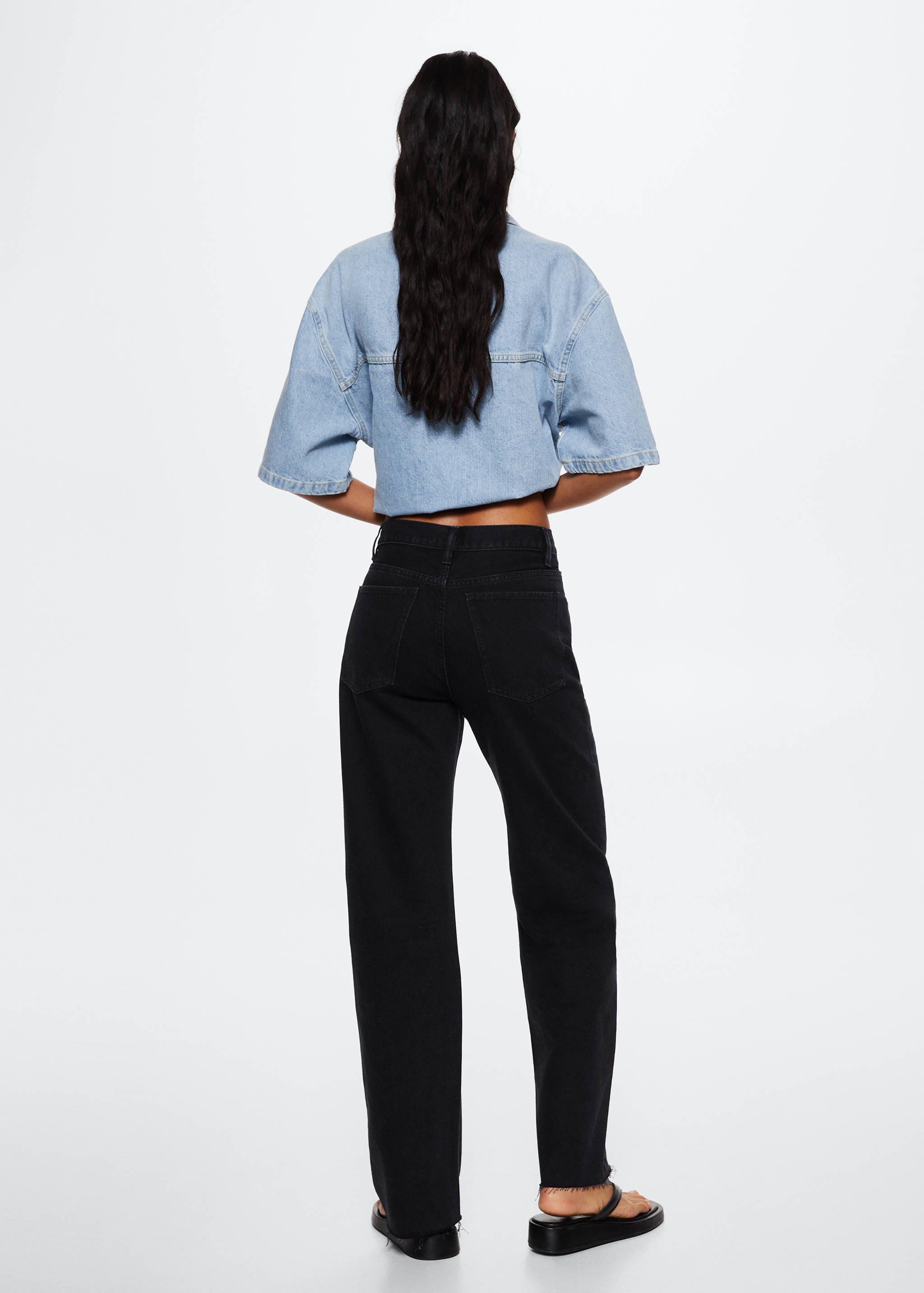 High-waisted wideleg jeans - Reverse of the article