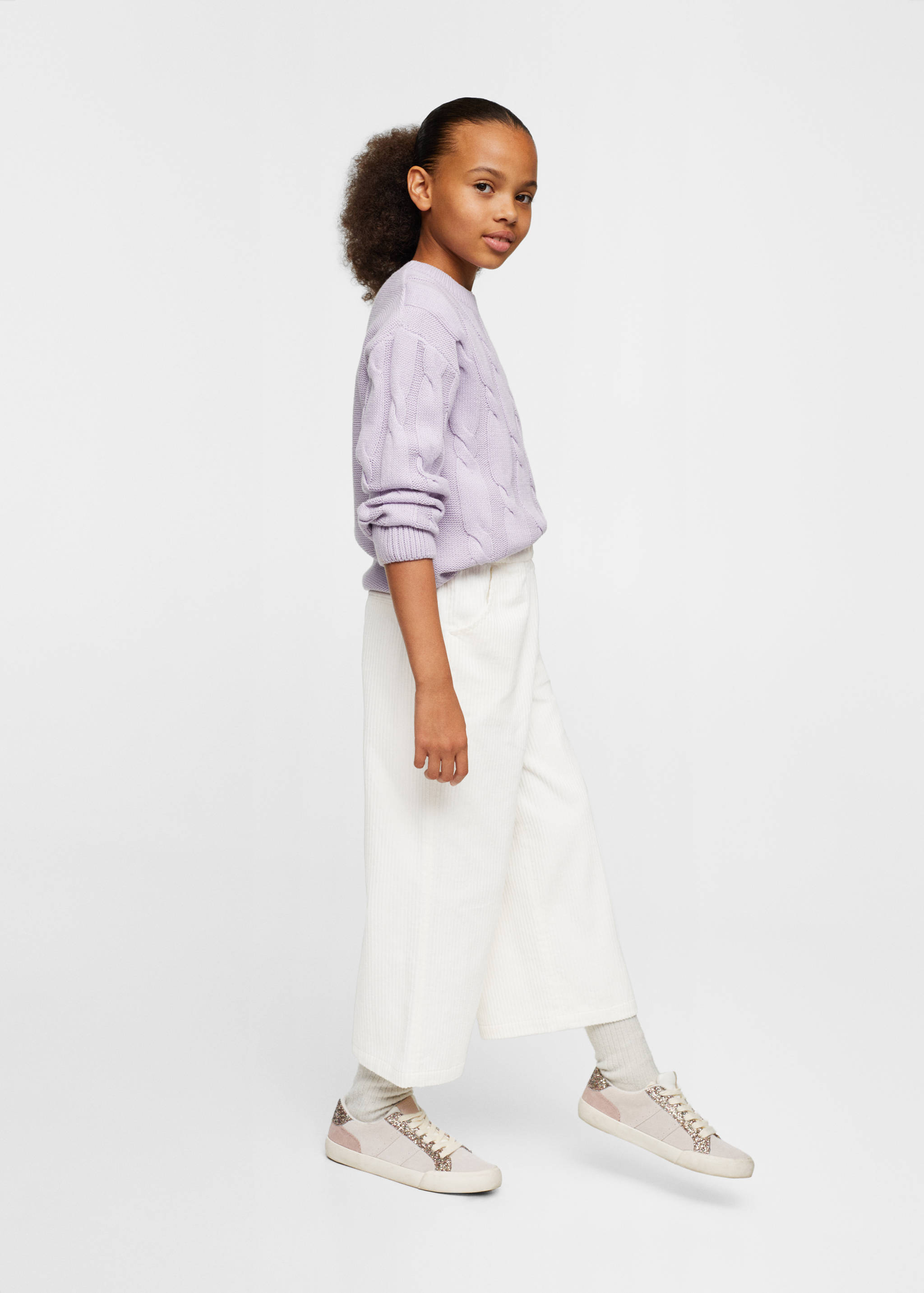 Corduroy culotte trousers - Details of the article 3