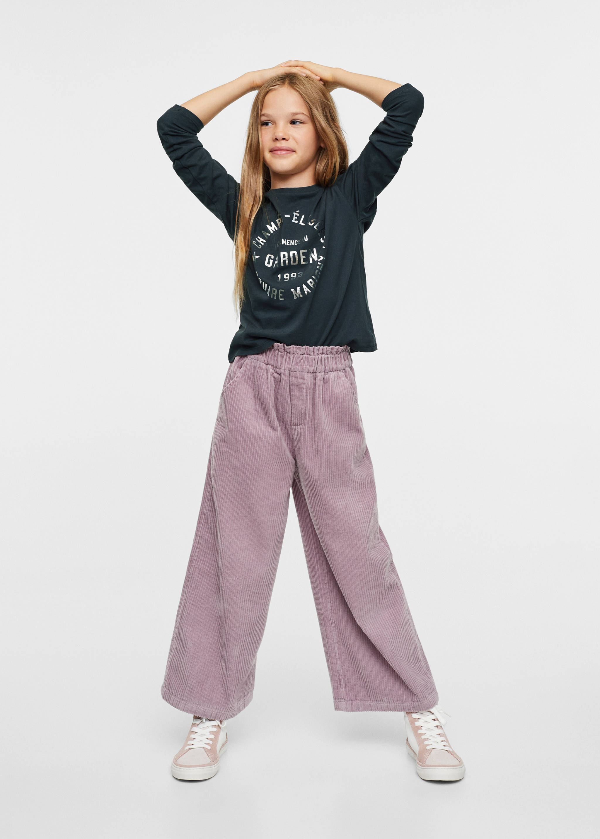 Corduroy culotte trousers - General plane