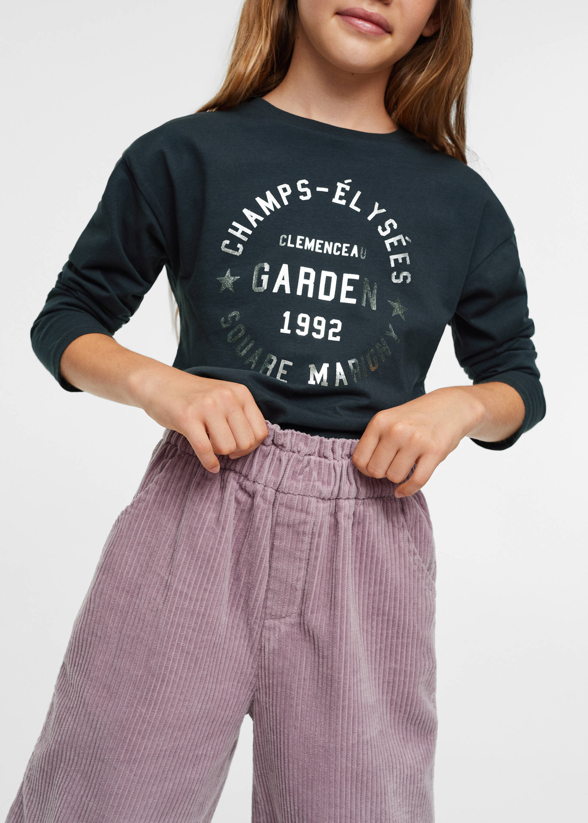 Corduroy culotte trousers - Medium plane