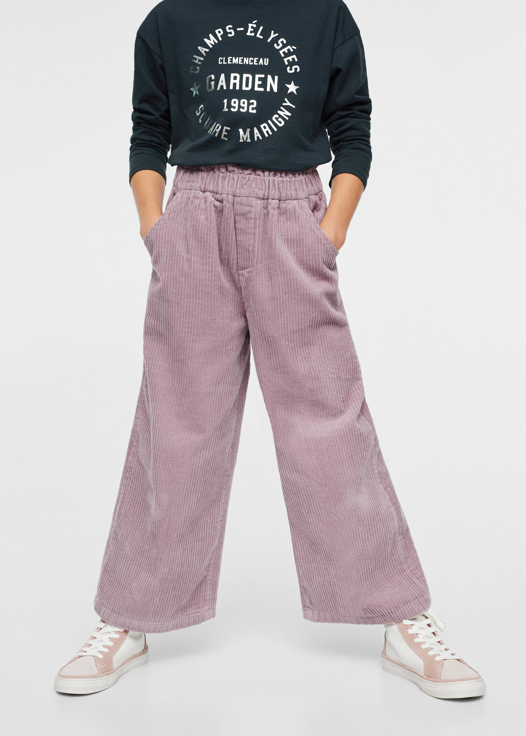 Corduroy culotte trousers - Details of the article 3