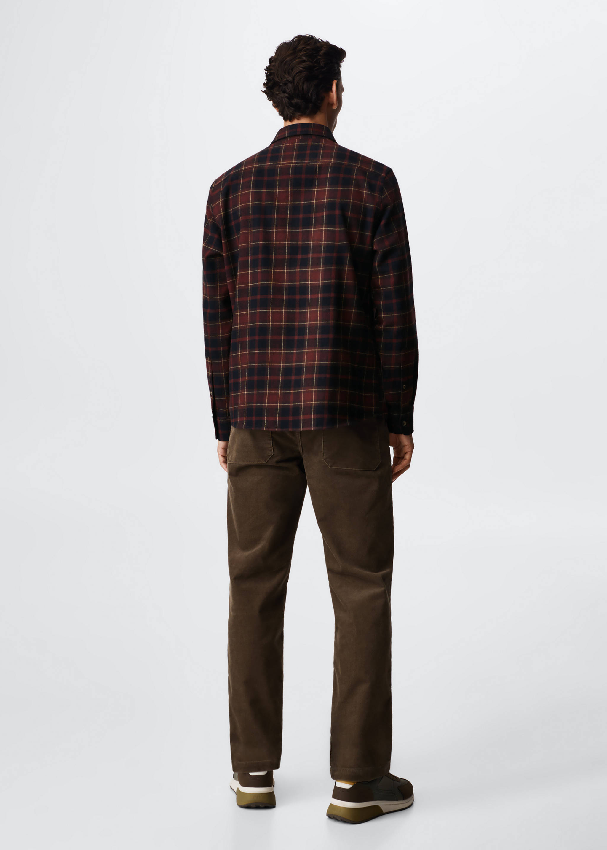 Kariertes Regular Fit-Hemd aus Flanell - Rückseite des Artikels