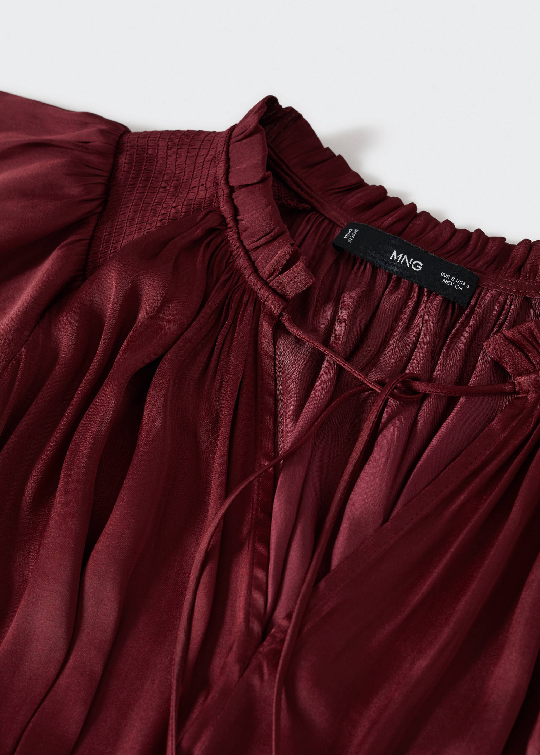 Vestido satinado volantes - Detalle del artículo 8