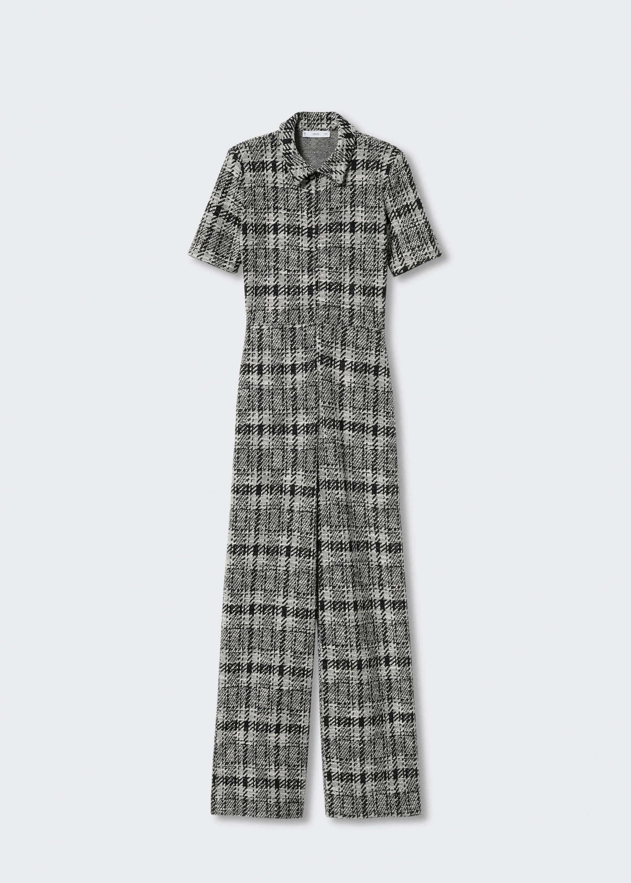 Short-sleeved tweed jumpsuit - Article without model