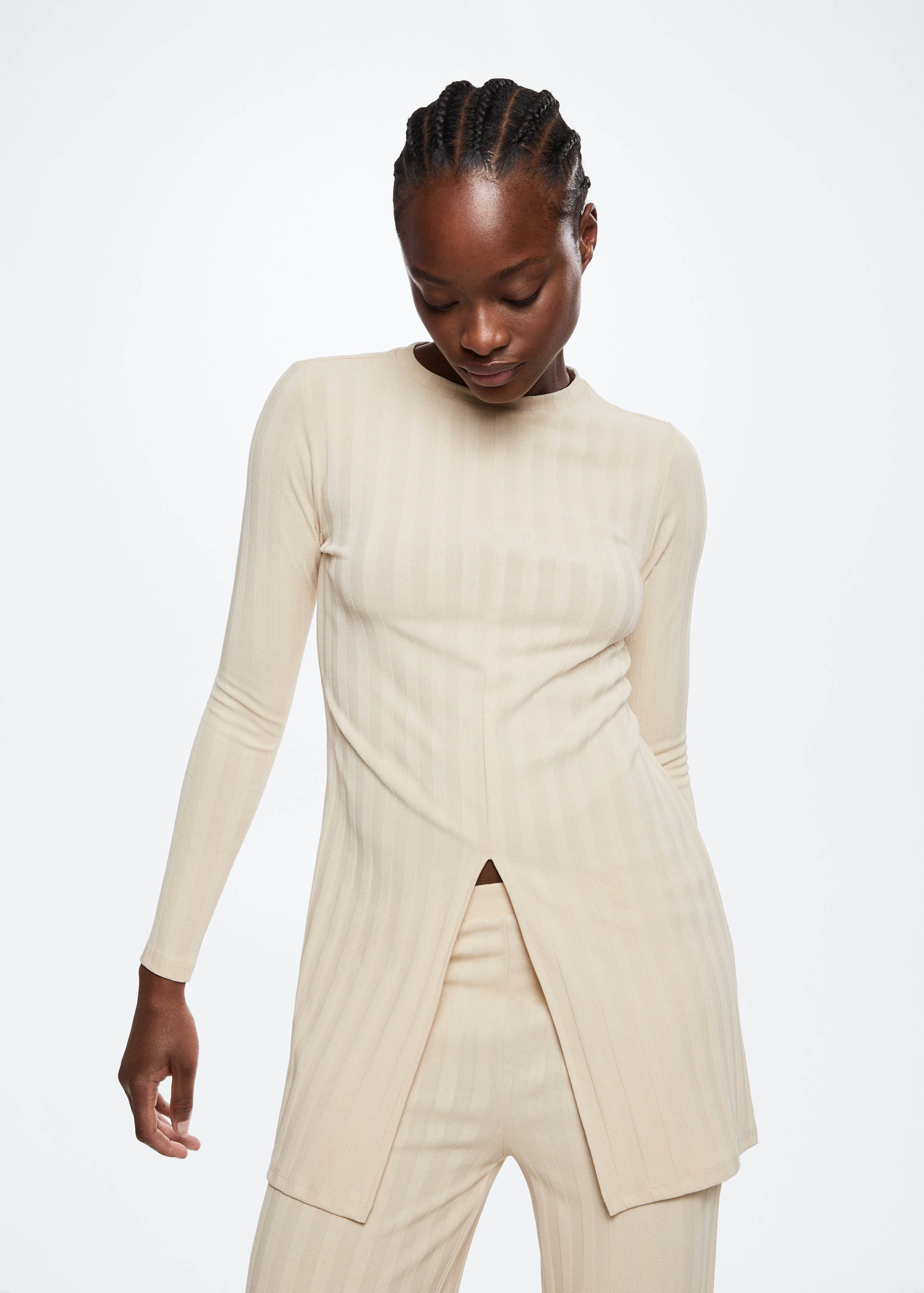 Ausgestellte Strickhose - Mittlere Ansicht