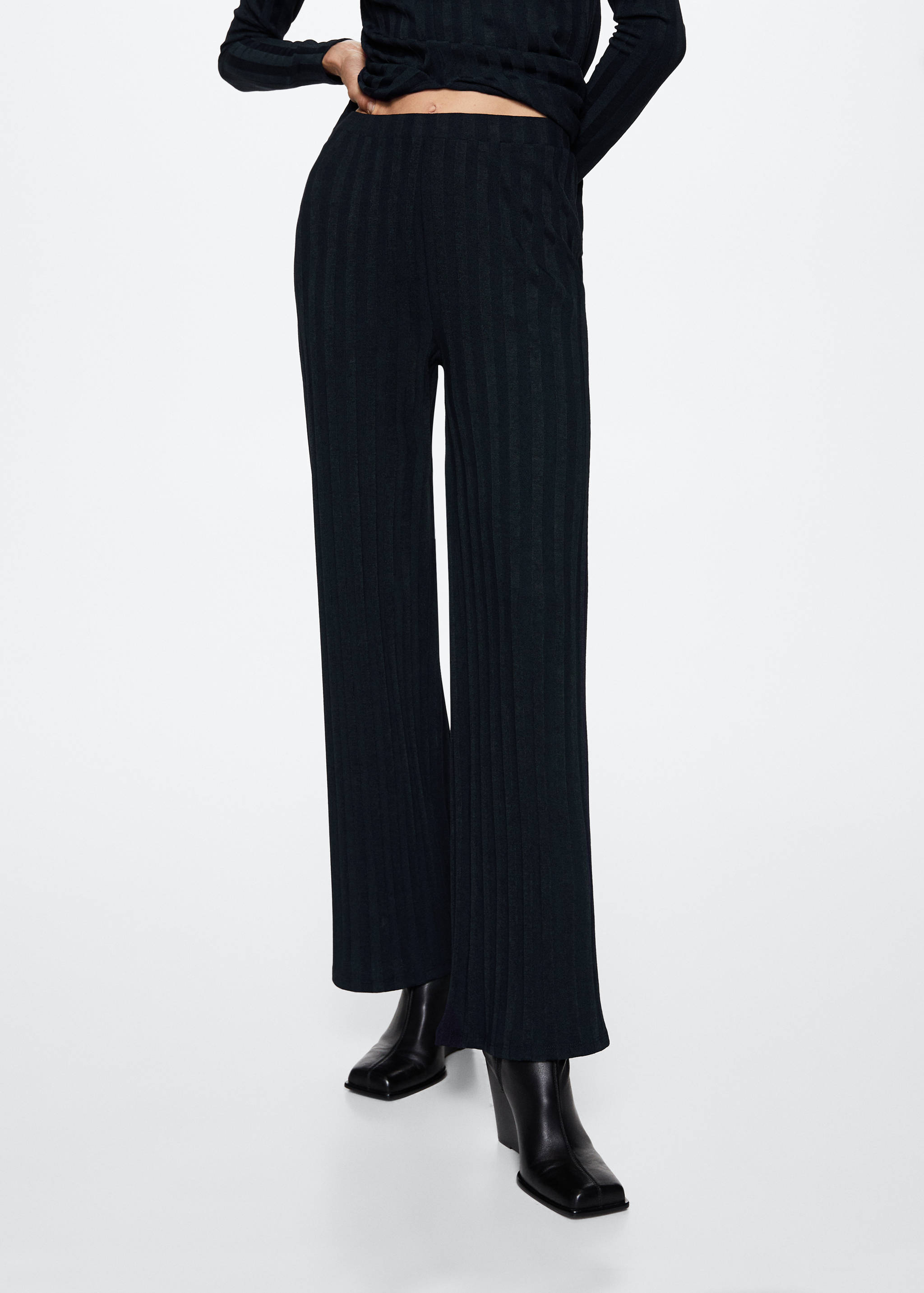 Ausgestellte Strickhose - Mittlere Ansicht