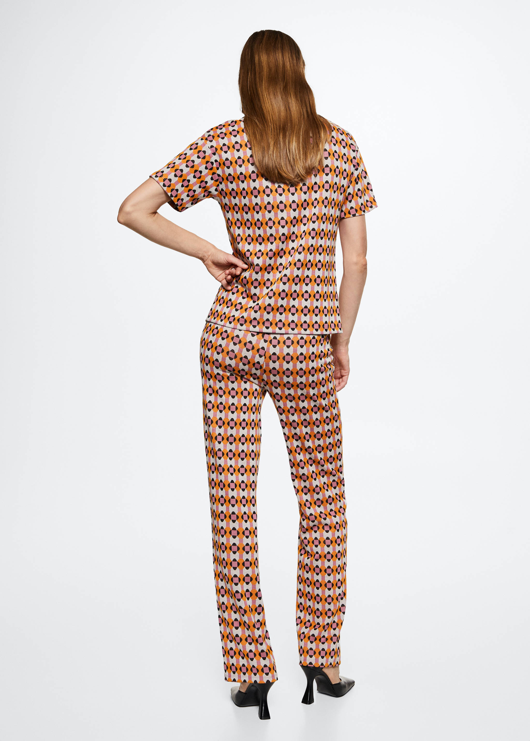 Pantalon imprimé rétro - Verso de l’article
