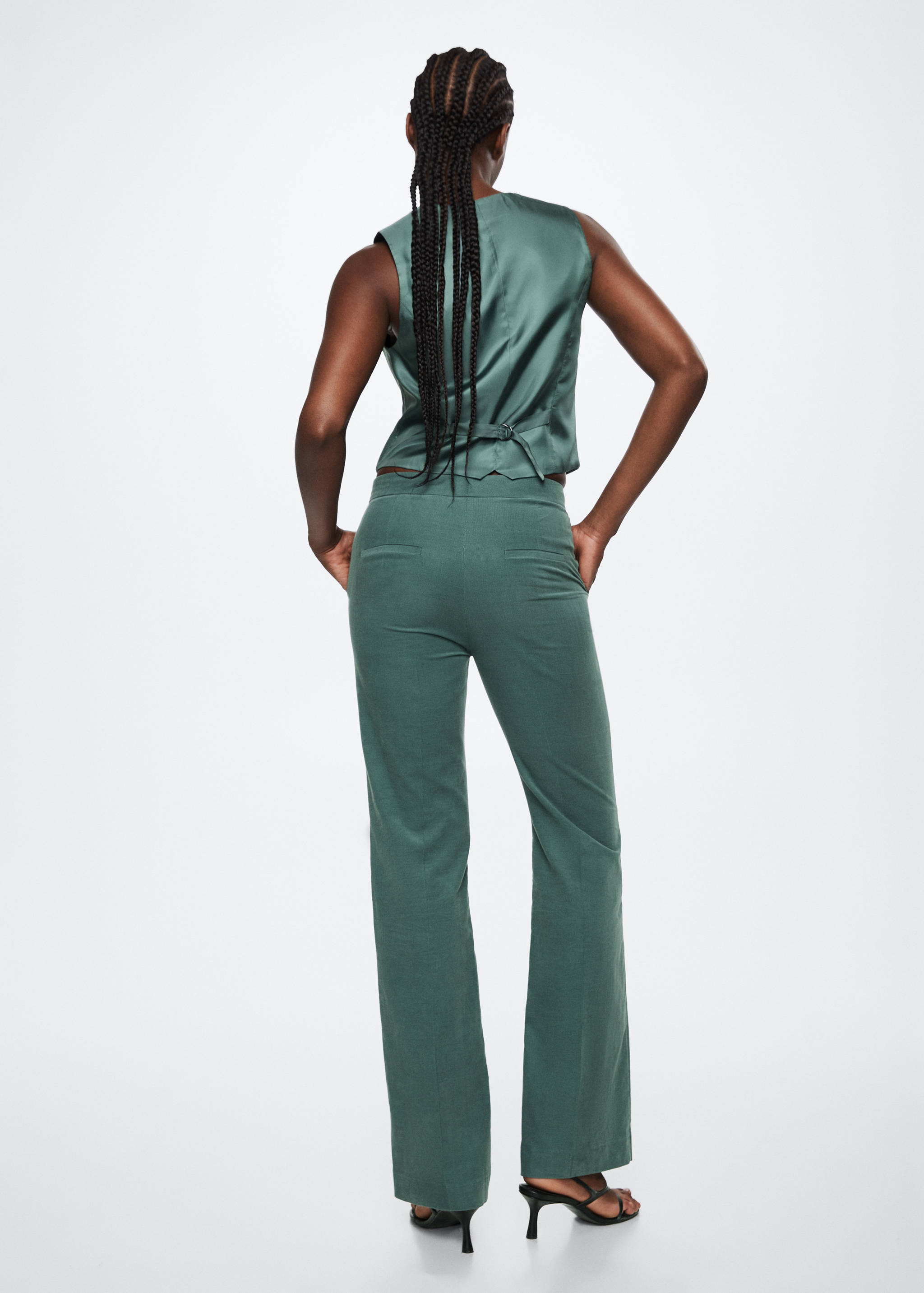 Corduroy straight trousers - Reverse of the article