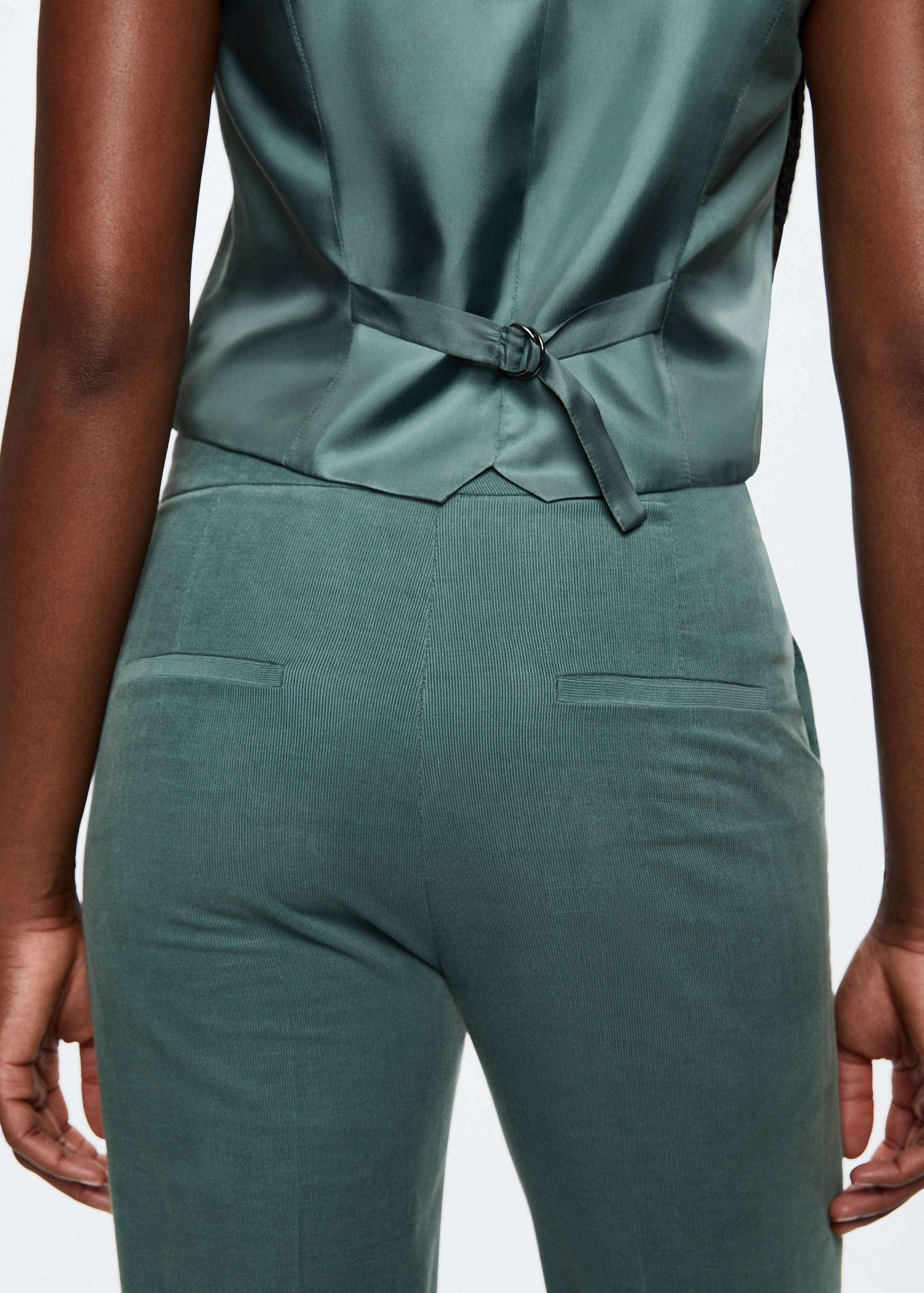 Corduroy straight trousers - Details of the article 6