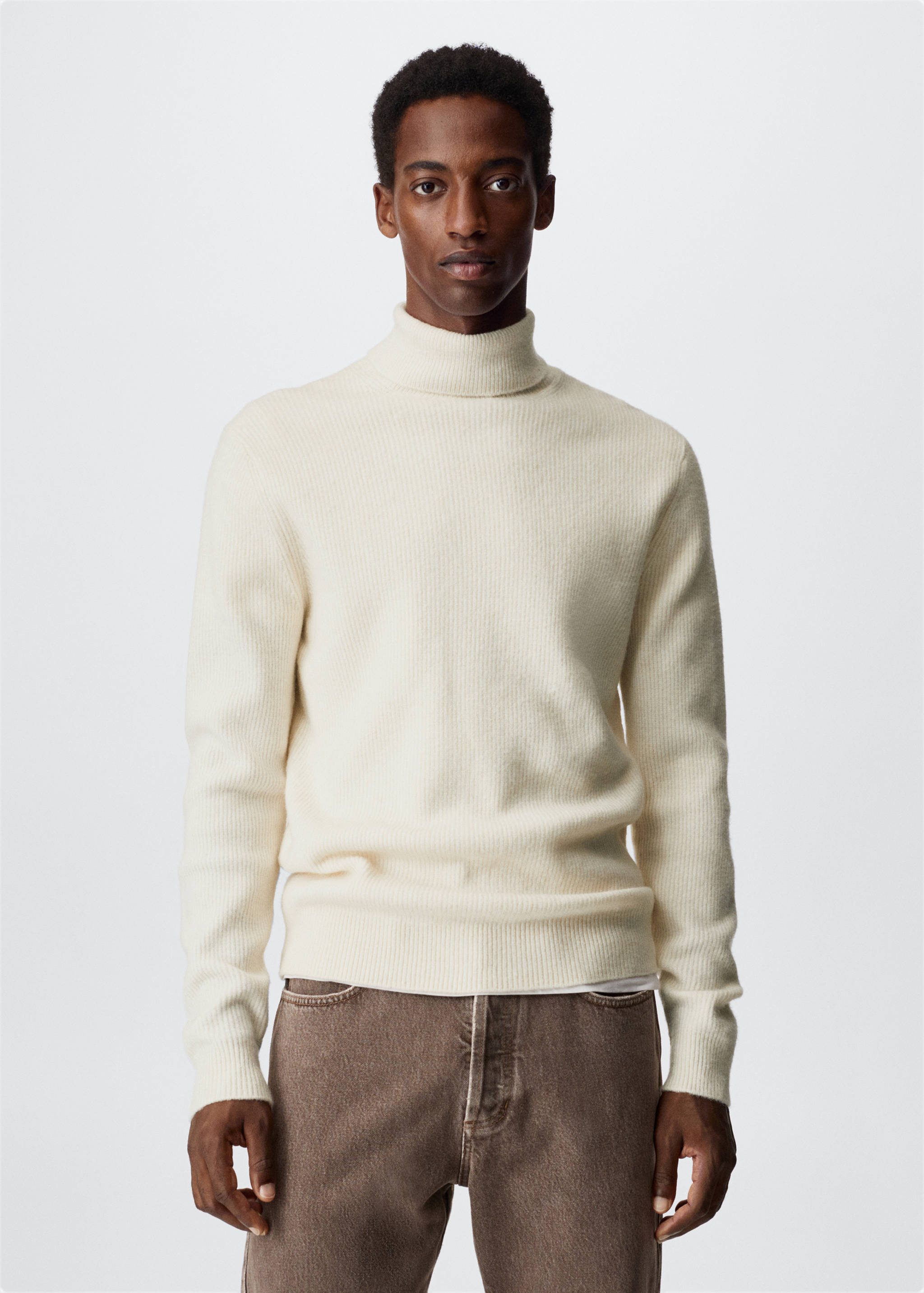 Structured turtleneck sweater - Medium plane