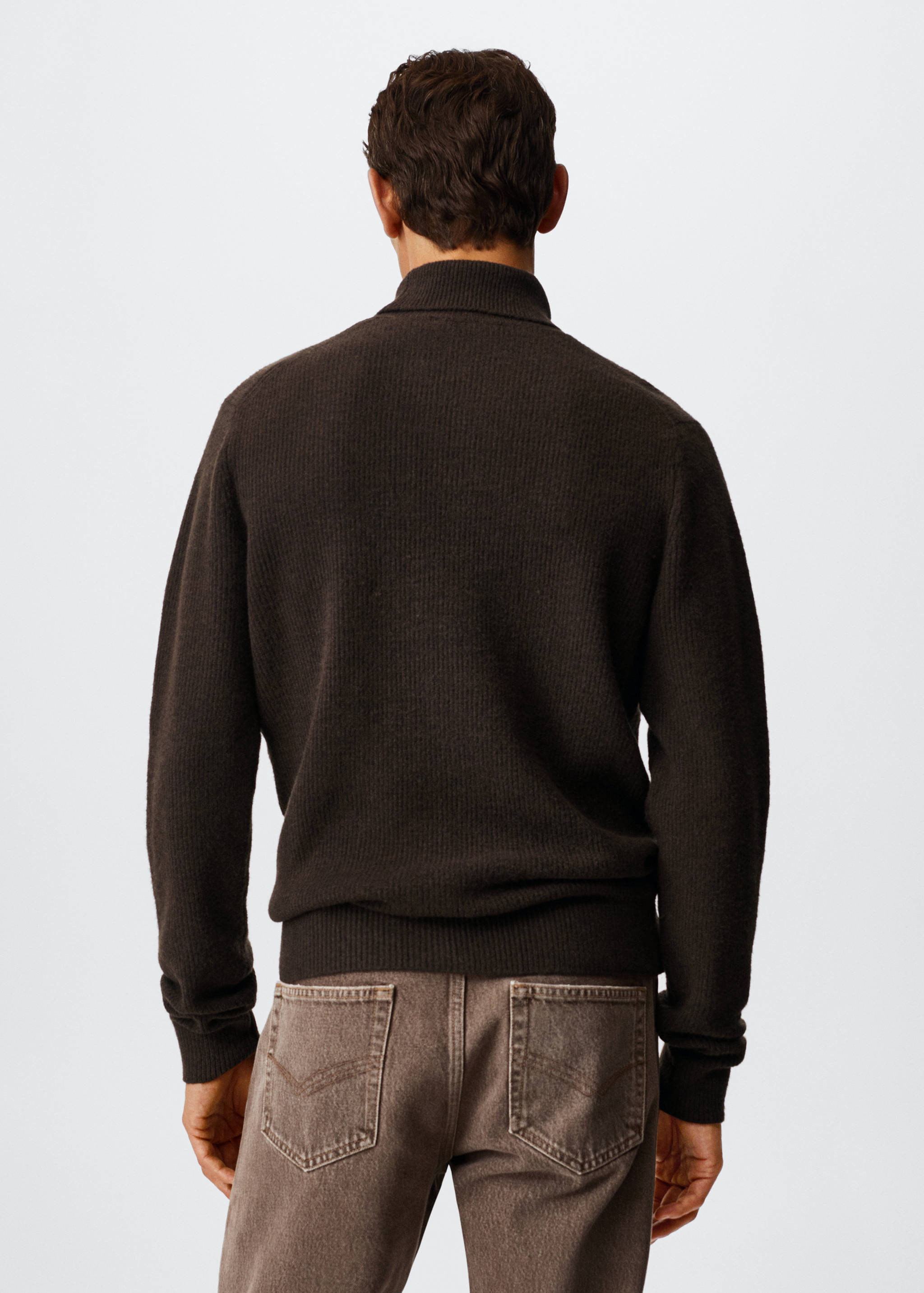 Structured turtleneck sweater - Reverse of the article