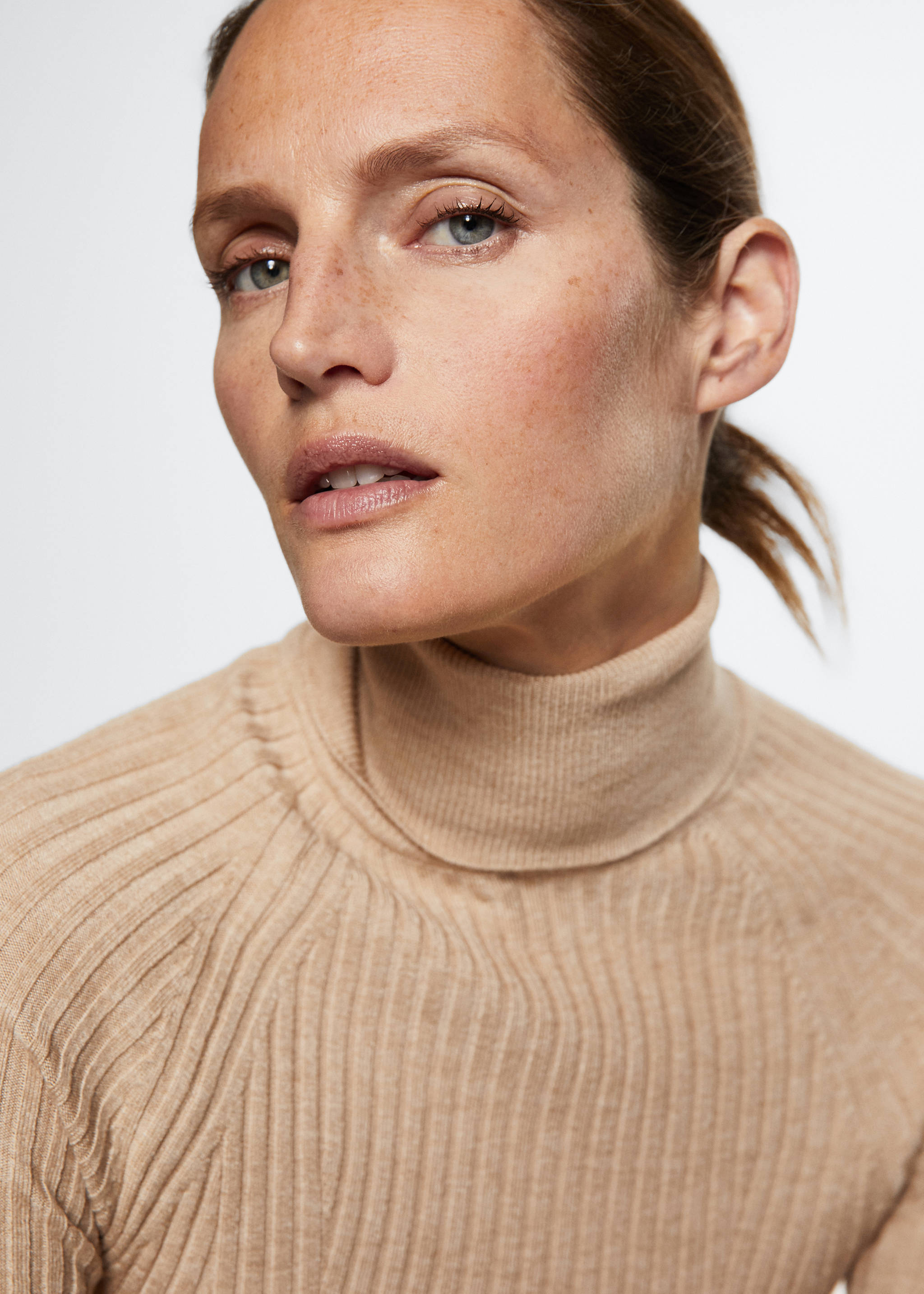 Ribbed turtleneck dress  - Details of the article 1