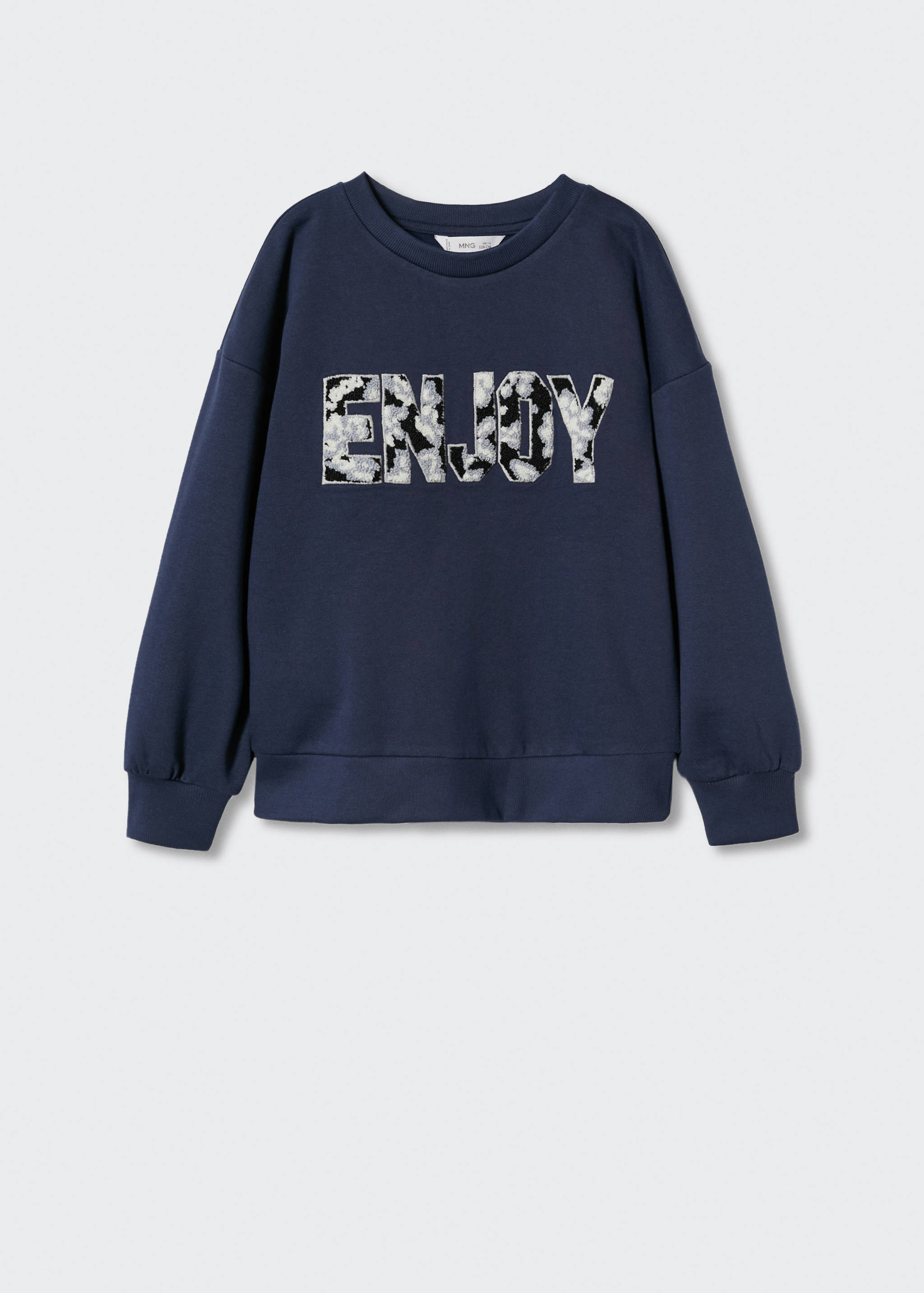Textured message sweatshirt - Article without model