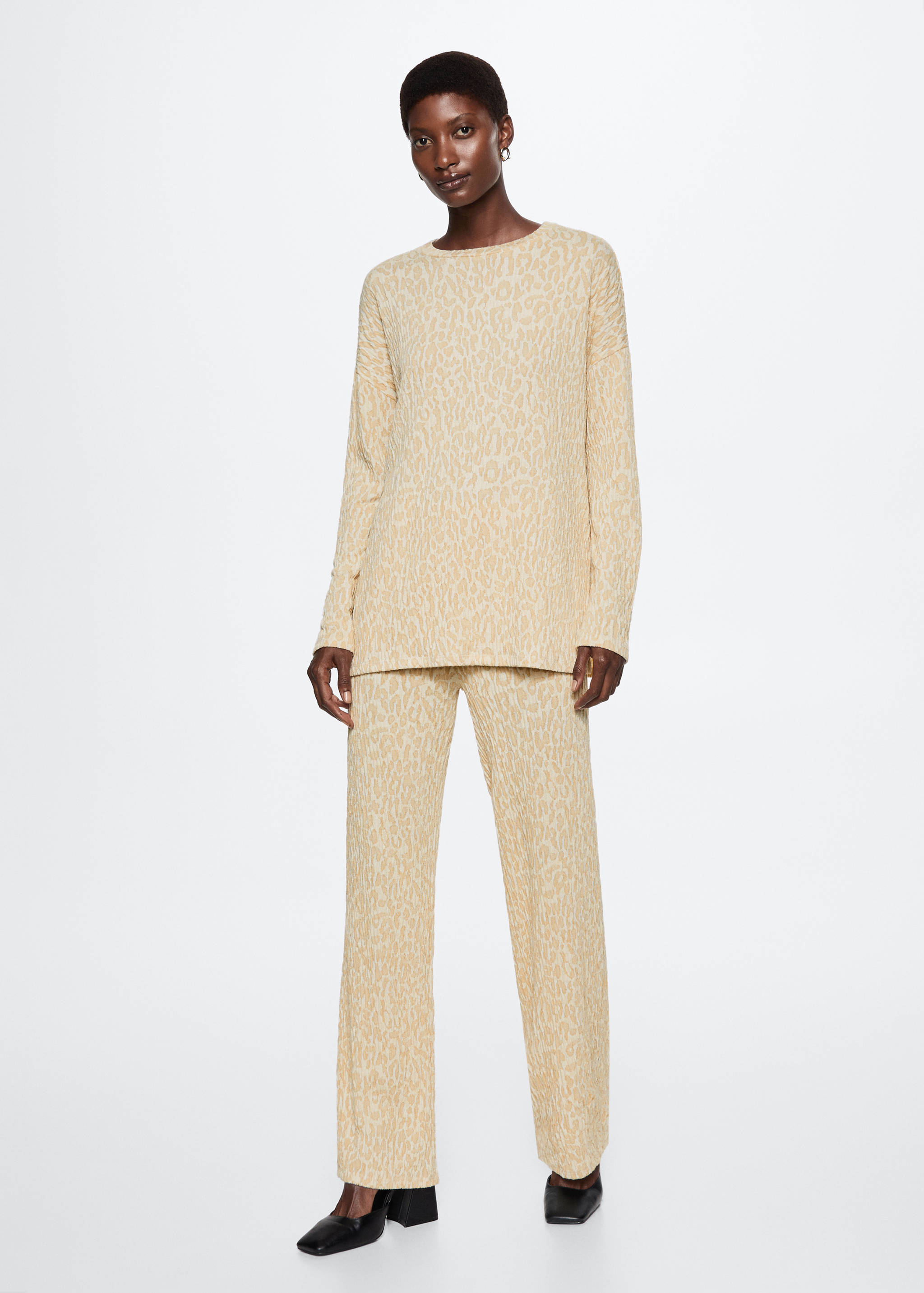 Pantalon texturé maille - Plan général