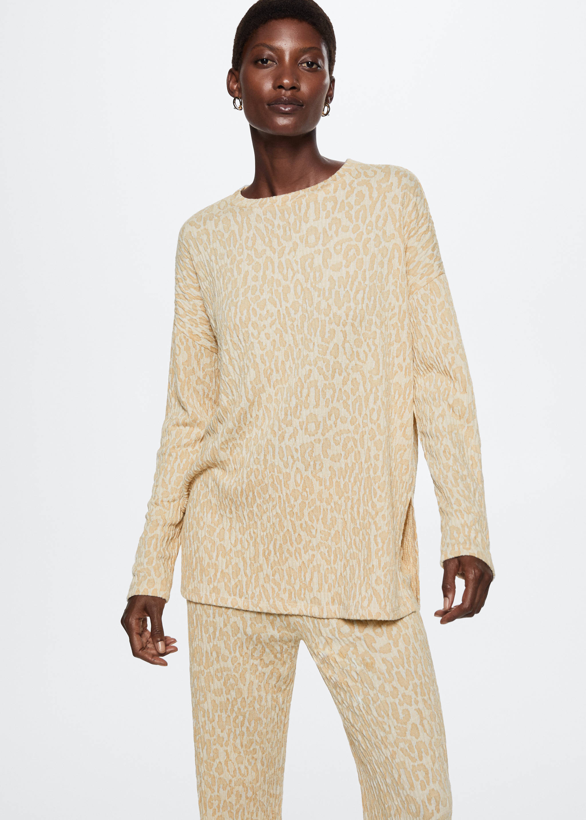 Pantalon texturé maille - Détail de l'article 1