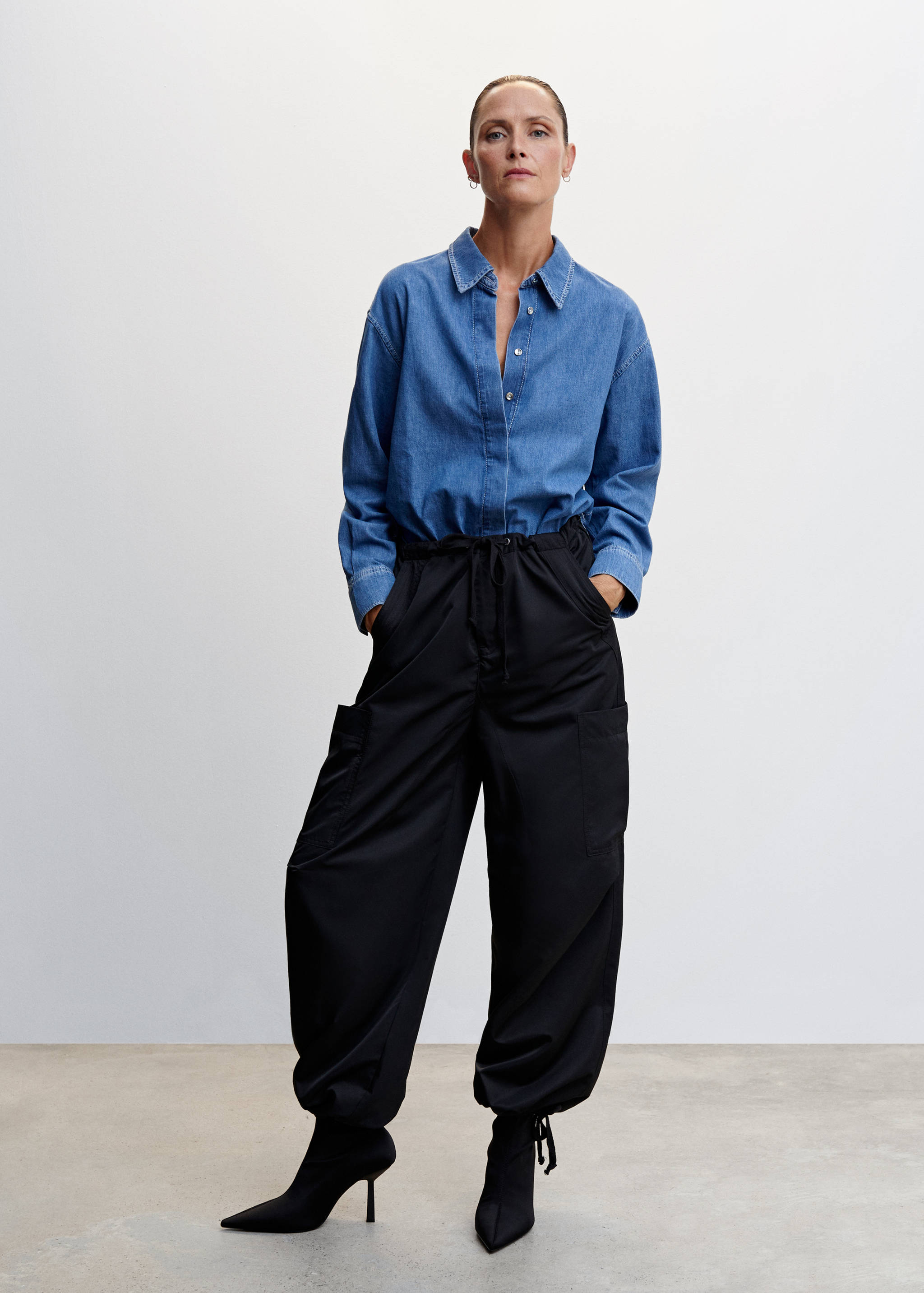 Camisa denim oversize - Plano general