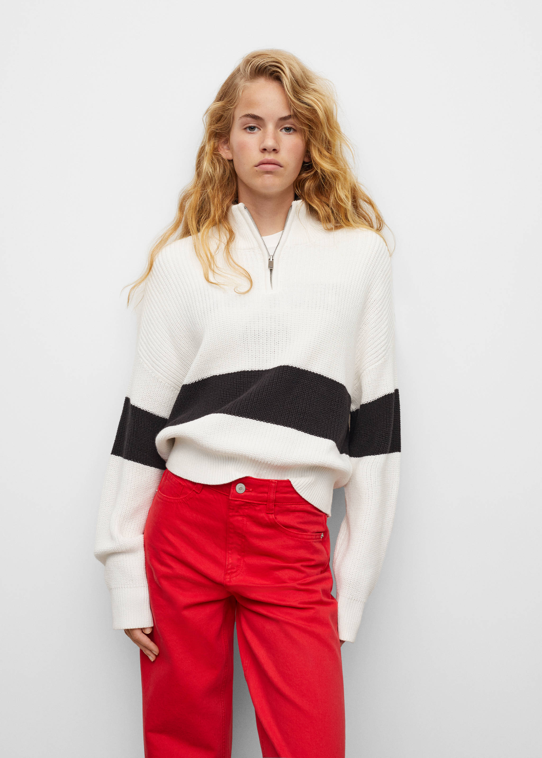 Jeans rectos tiro alto - Plano general