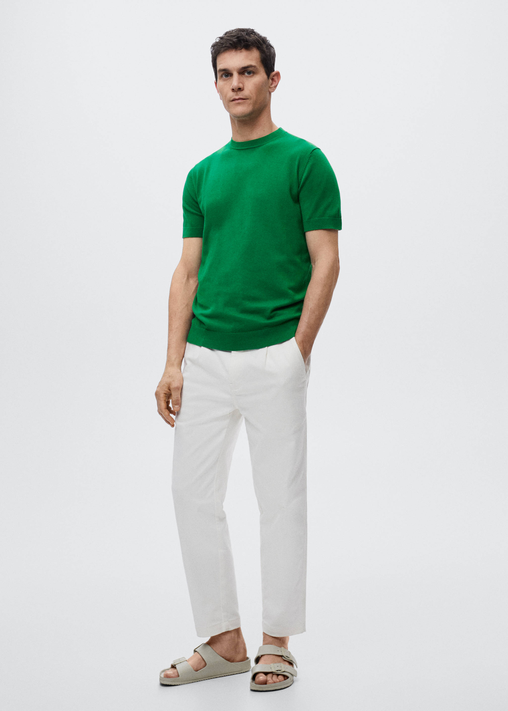 Knit cotton T-shirt - General plane