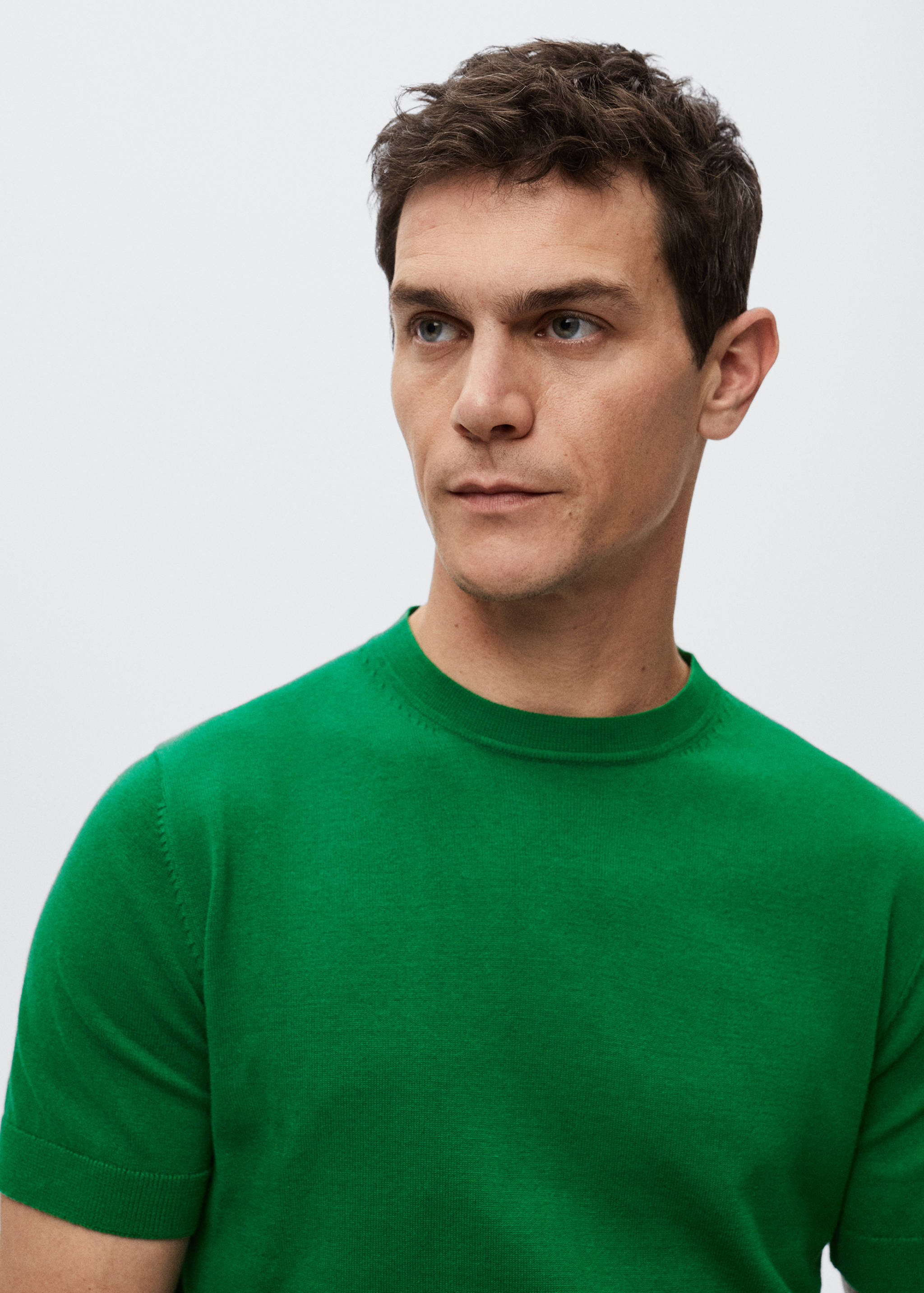 Knit cotton T-shirt - Details of the article 1