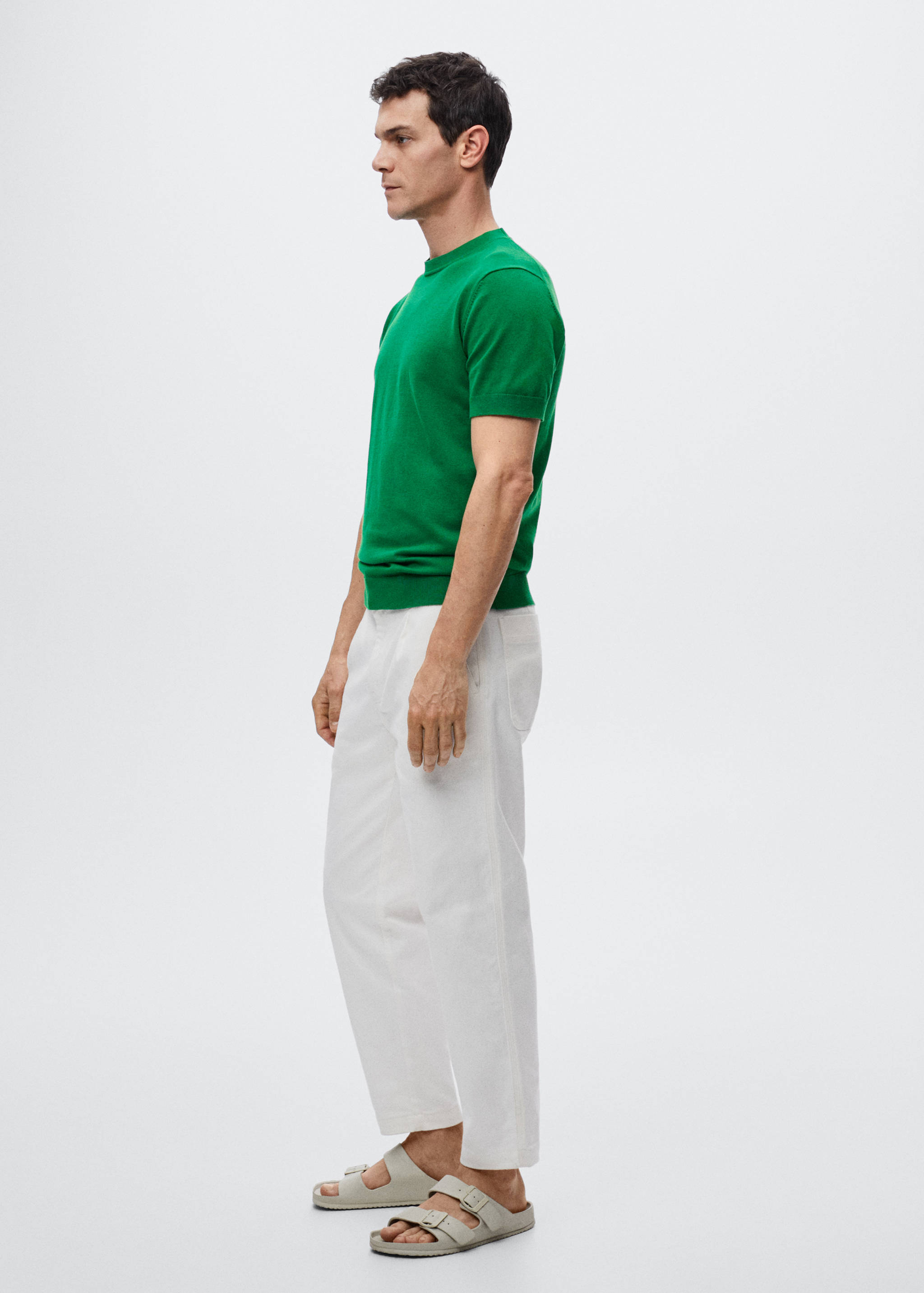 Knit cotton T-shirt - Details of the article 2