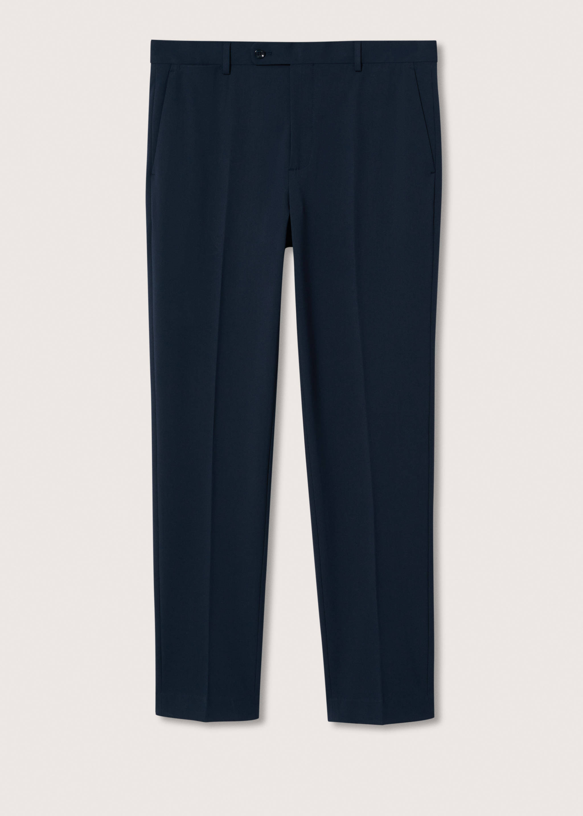 Slim fit microstructure suit trousers - Article without model