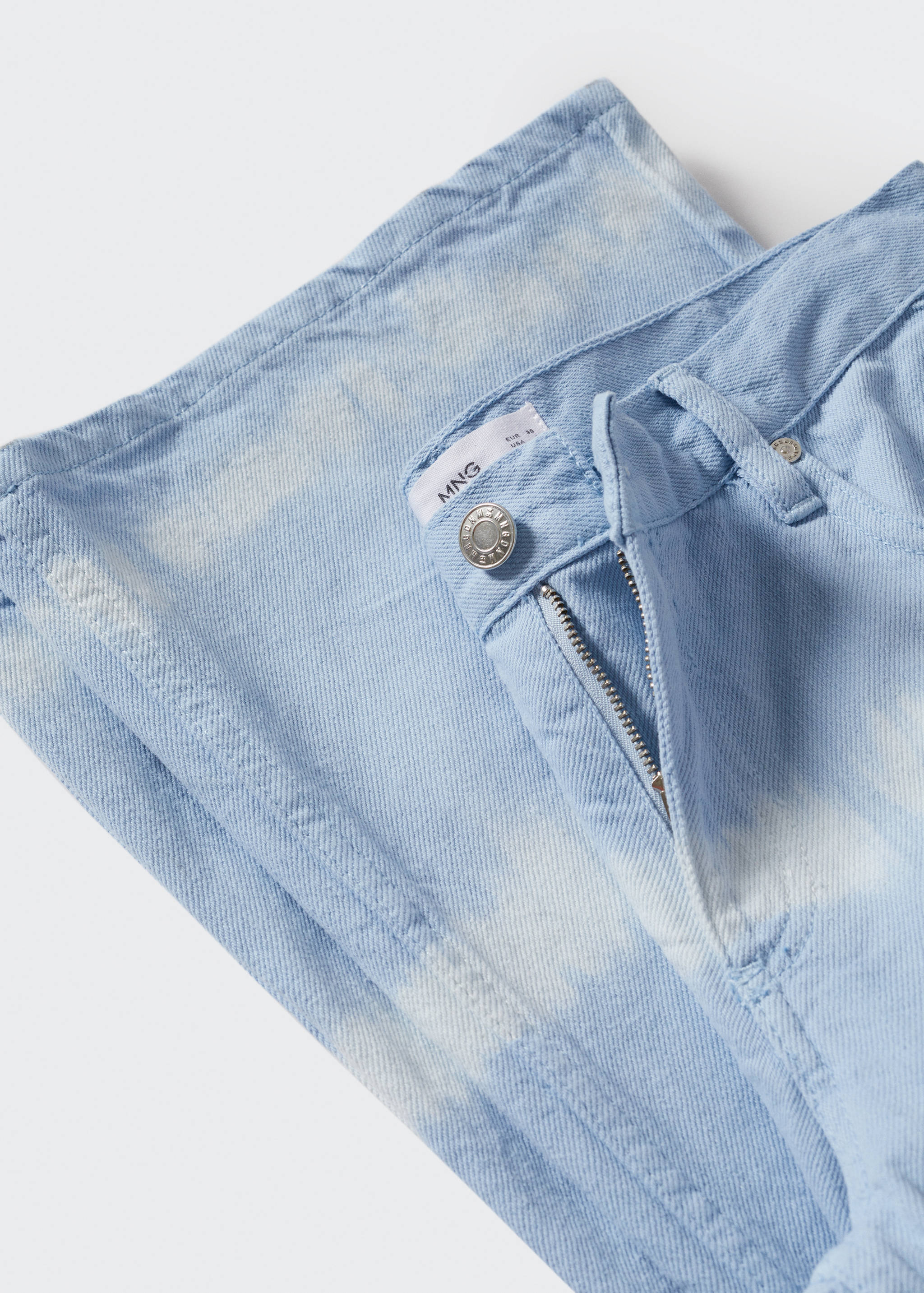 Wideleg-Jeans mit Tie-Dye-Muster - Detail des Artikels 8